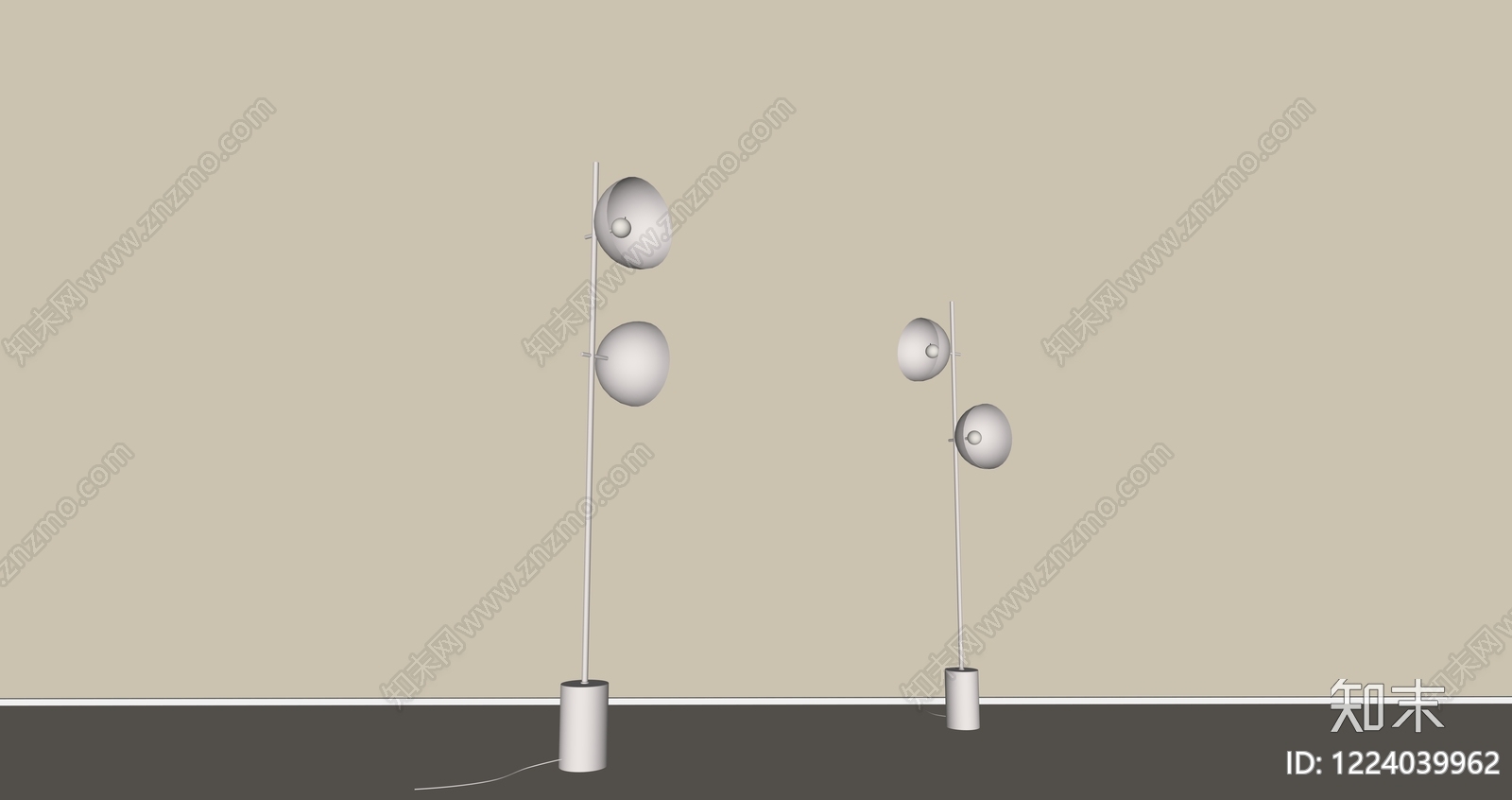 极简落地灯3D模型下载【ID:1224039962】
