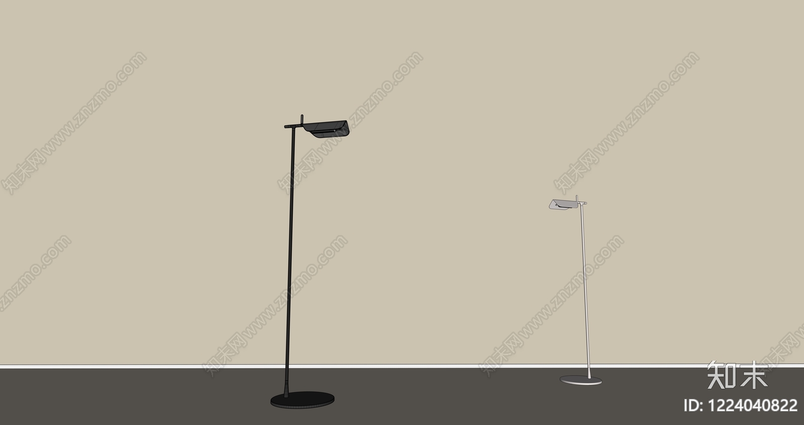 极简落地灯3D模型下载【ID:1224040822】