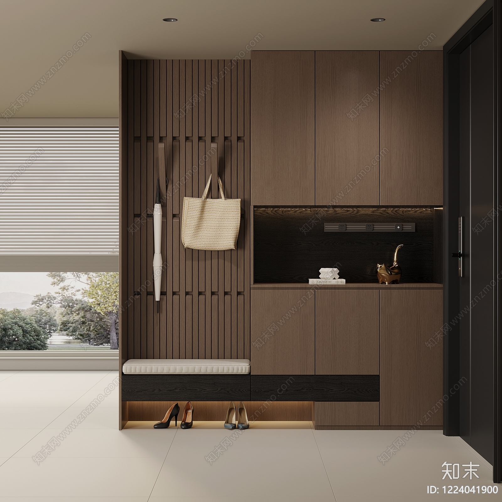 意式极简鞋柜SU模型下载【ID:1224041900】