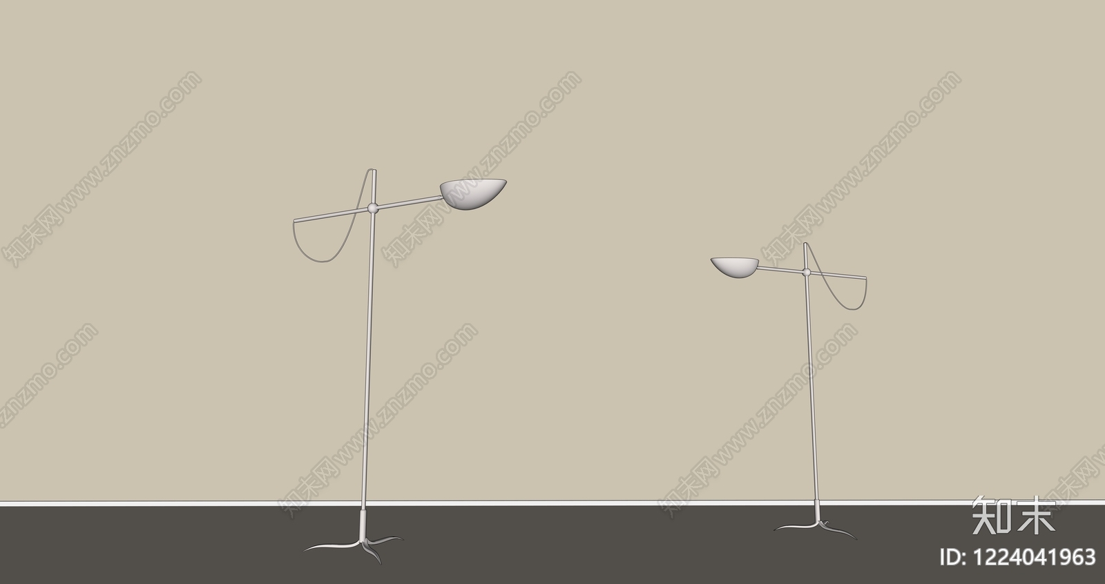 极简落地灯3D模型下载【ID:1224041963】