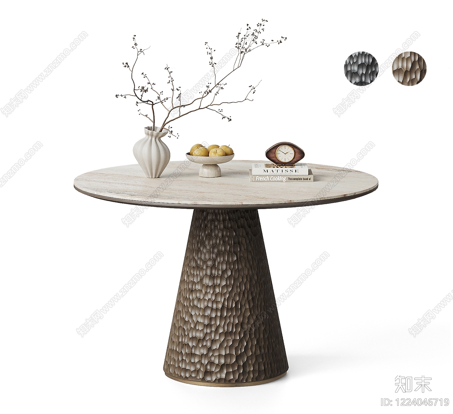 侘寂餐桌3D模型下载【ID:1224046719】