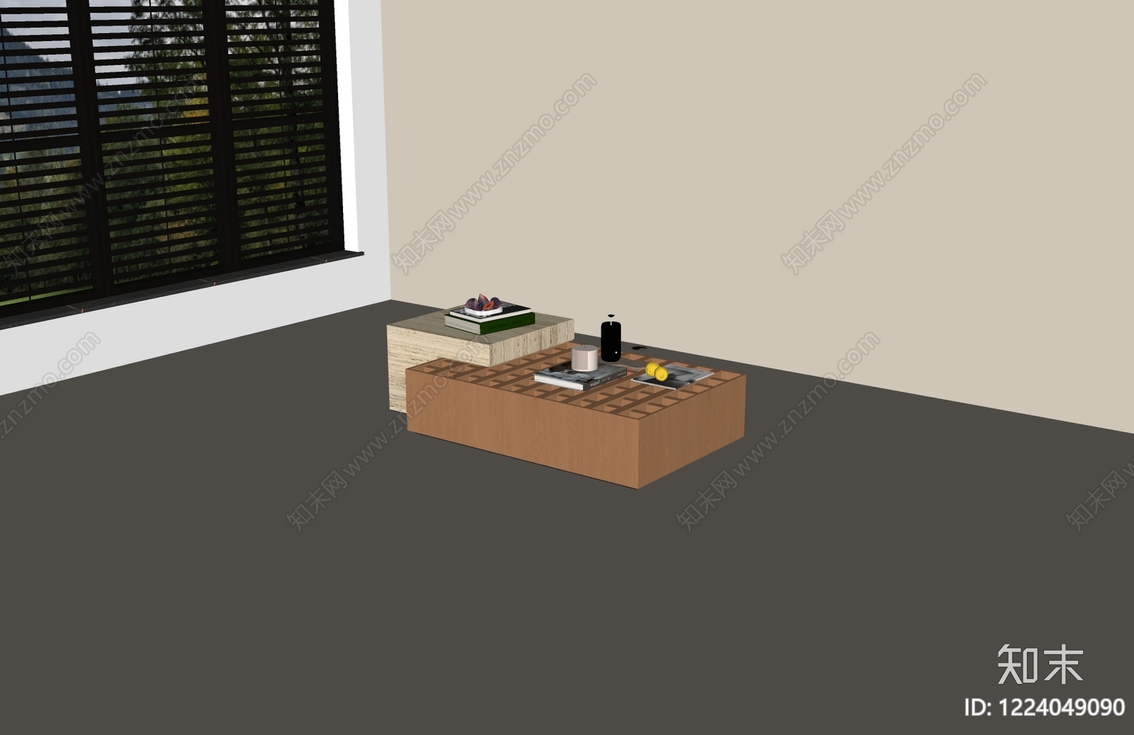 原木风茶几SU模型下载【ID:1224049090】