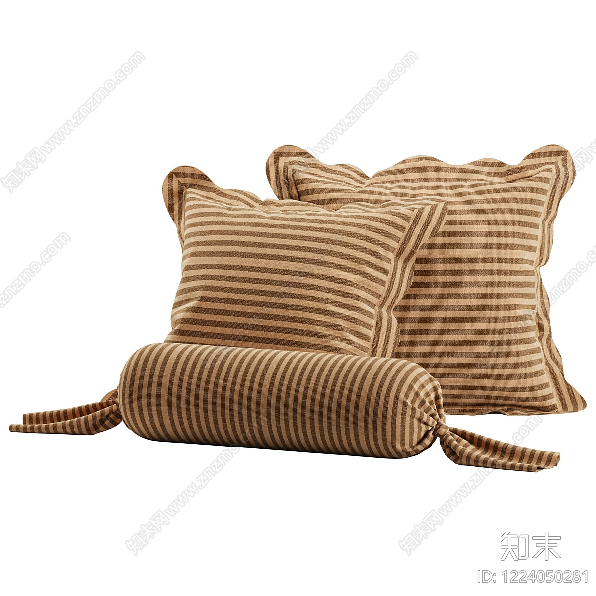 法式抱枕3D模型下载【ID:1224050281】