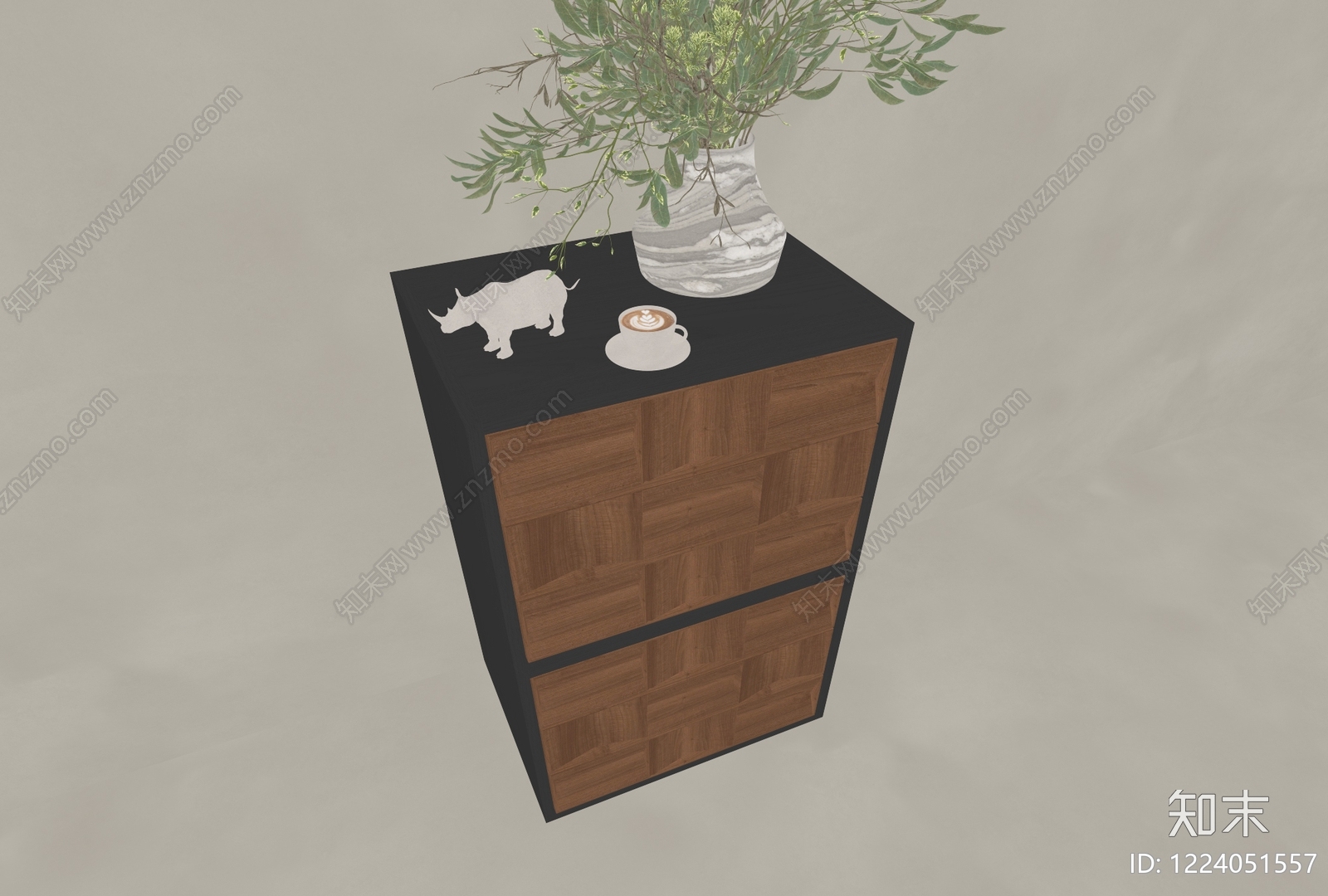 现代简约斗柜3D模型下载【ID:1224051557】