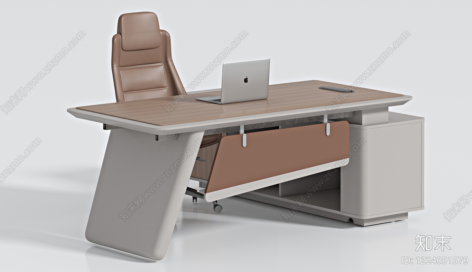 现代简约办公桌椅3D模型下载【ID:1224051579】