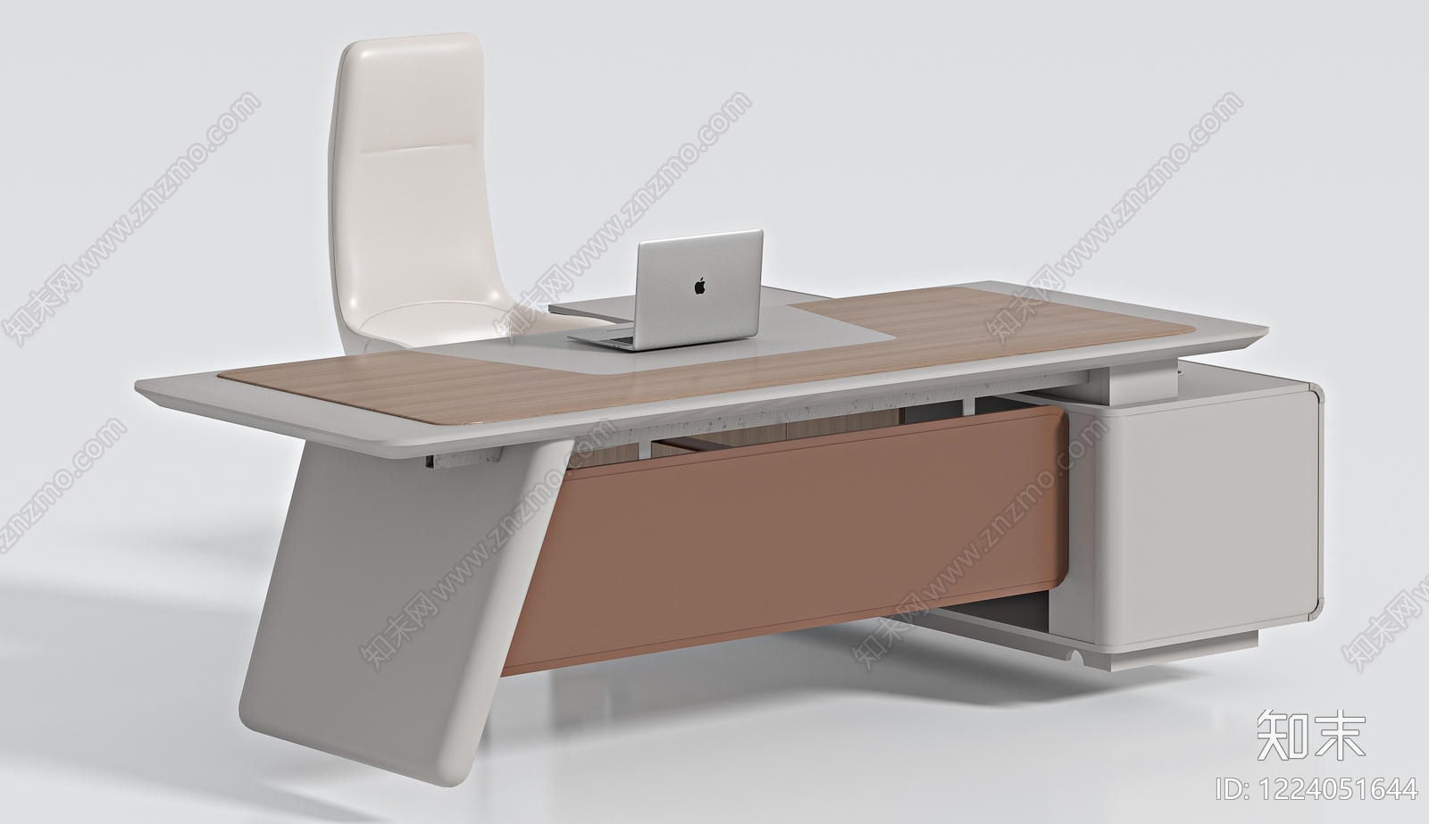 现代简约办公桌椅3D模型下载【ID:1224051644】