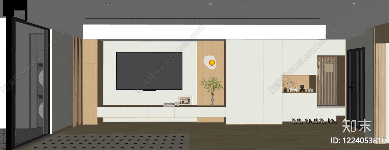 原木风客餐厅SU模型下载【ID:1224053810】