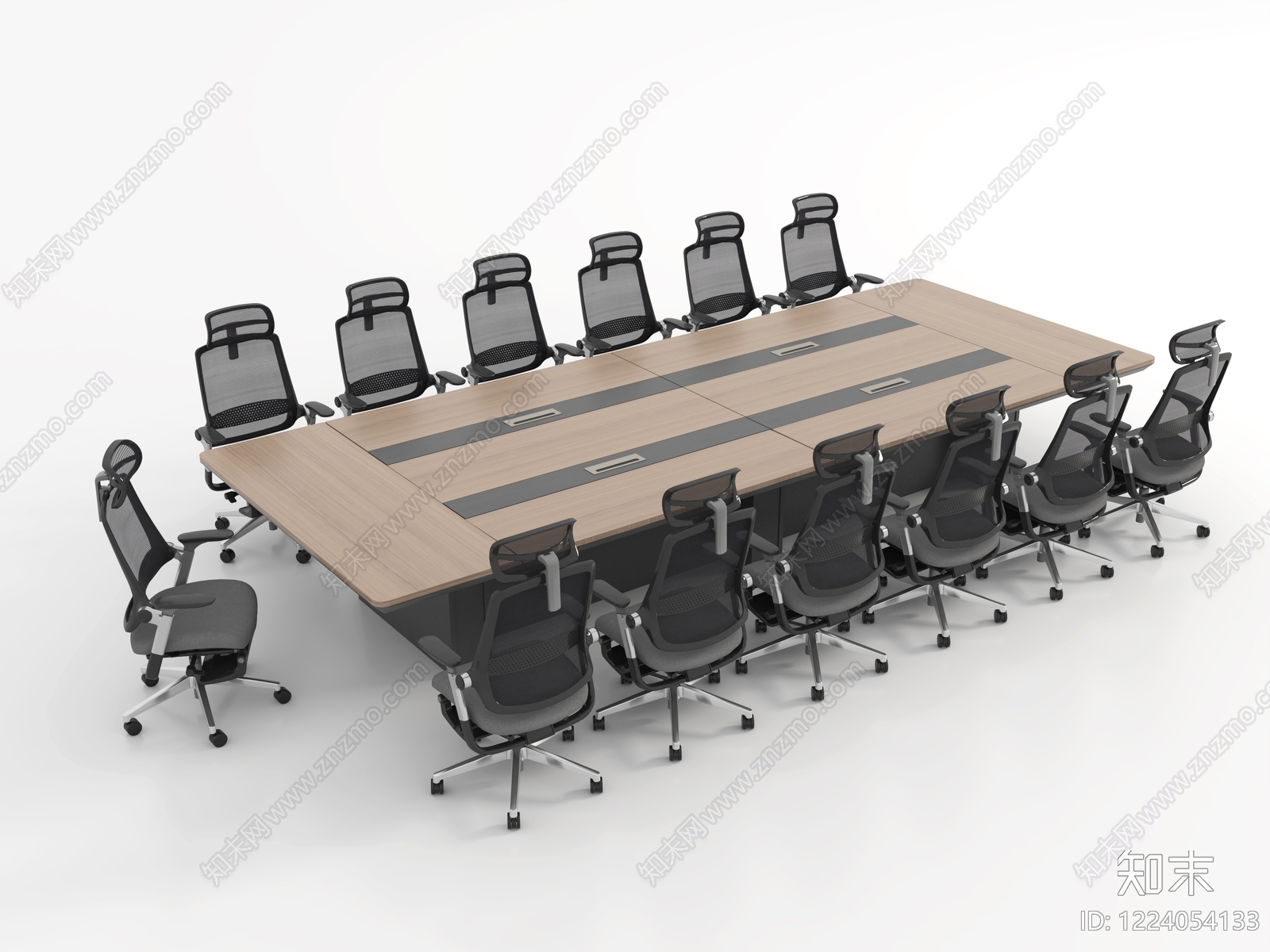 现代简约办公桌椅3D模型下载【ID:1224054133】