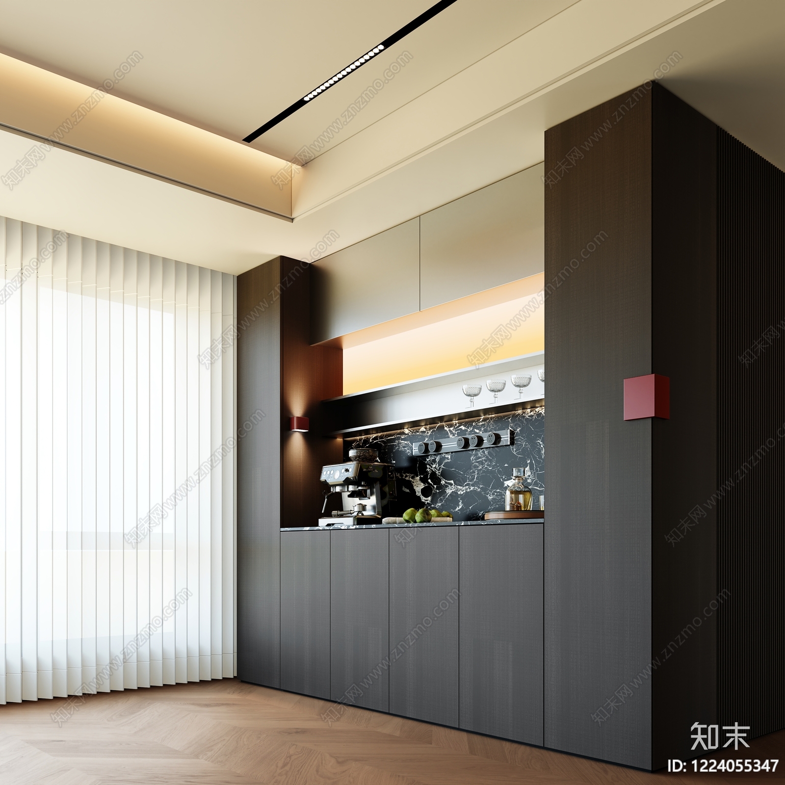 意式极简餐边柜3D模型下载【ID:1224055347】