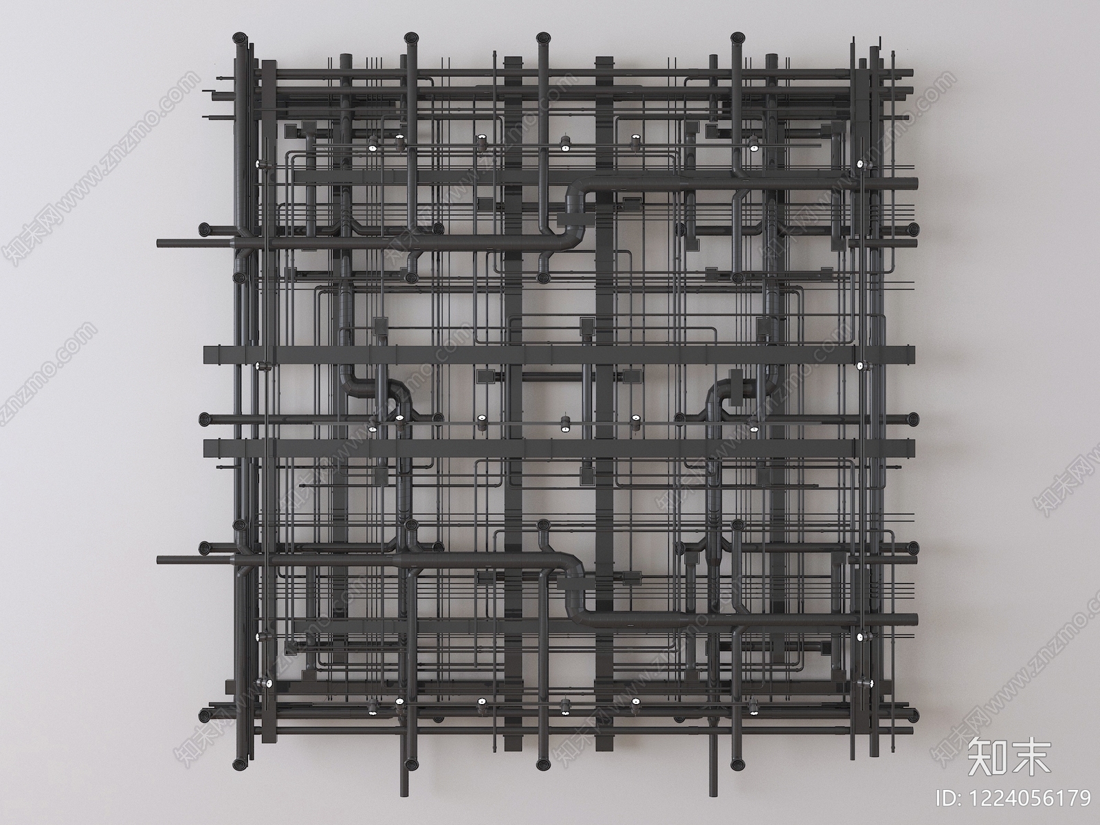 工业风管道3D模型下载【ID:1224056179】
