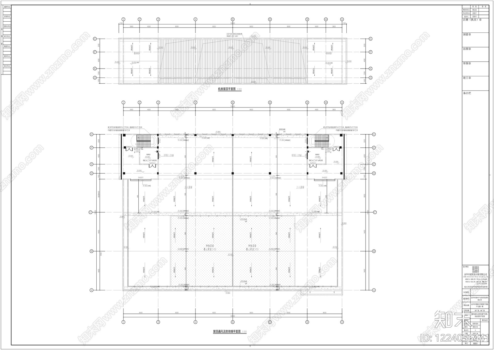 产业园建筑cad施工图下载【ID:1224056441】