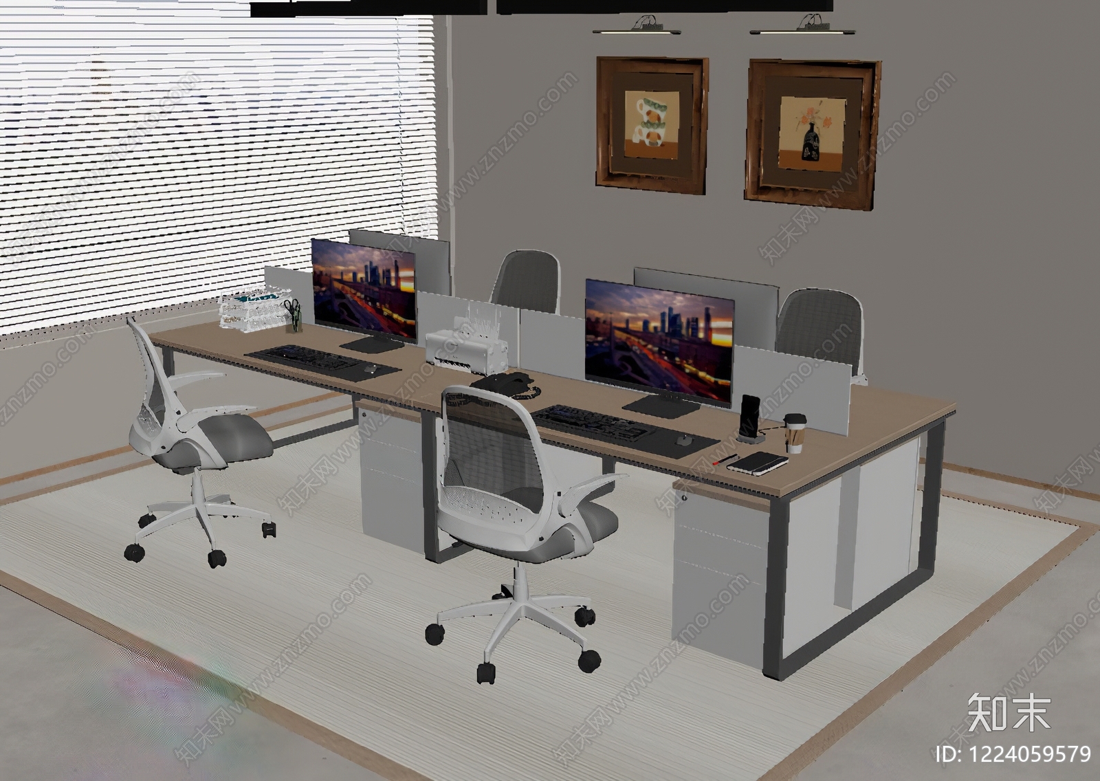 现代简约其他办公区域SU模型下载【ID:1224059579】