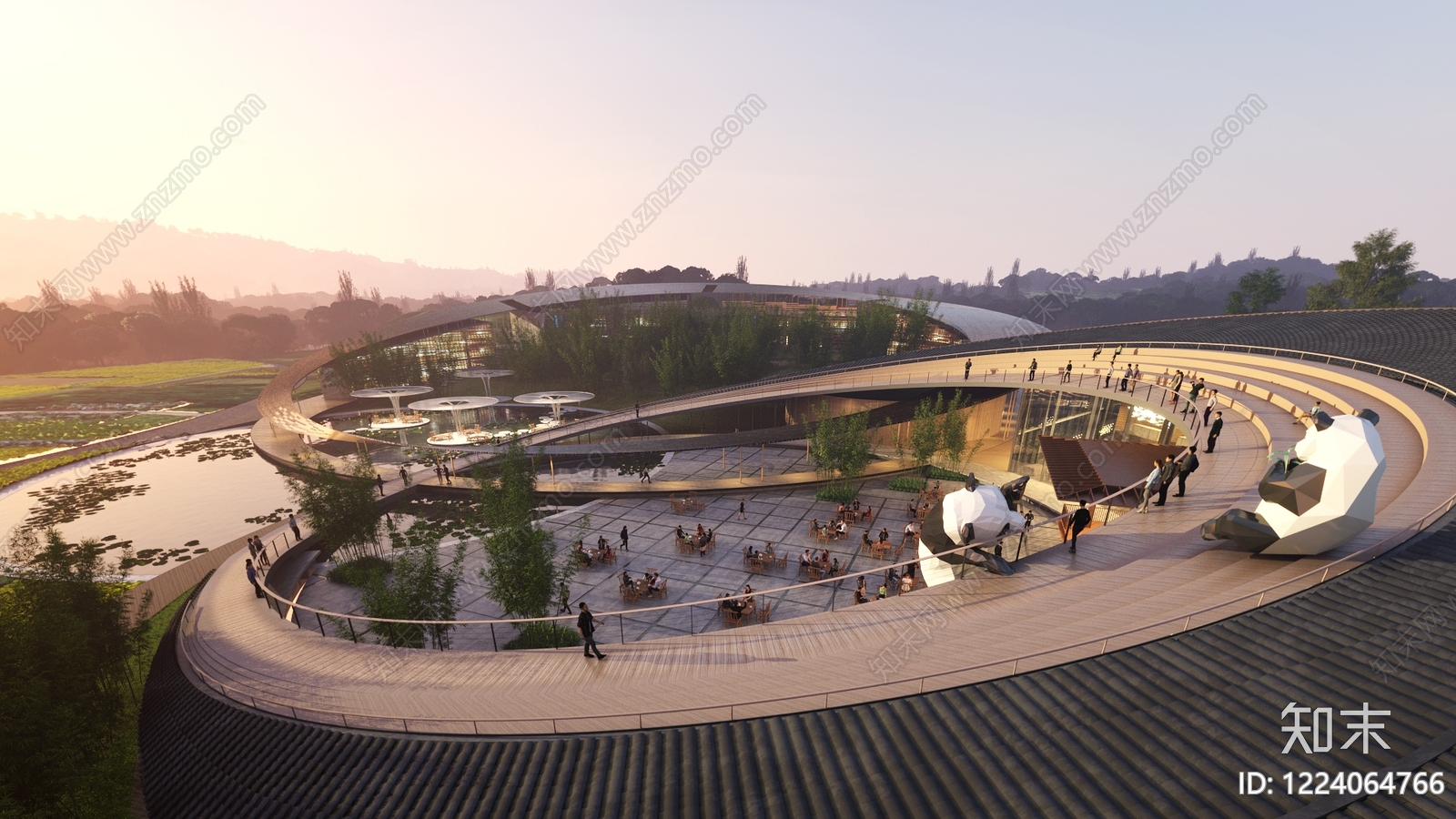 会议中心建筑cad施工图下载【ID:1224064766】