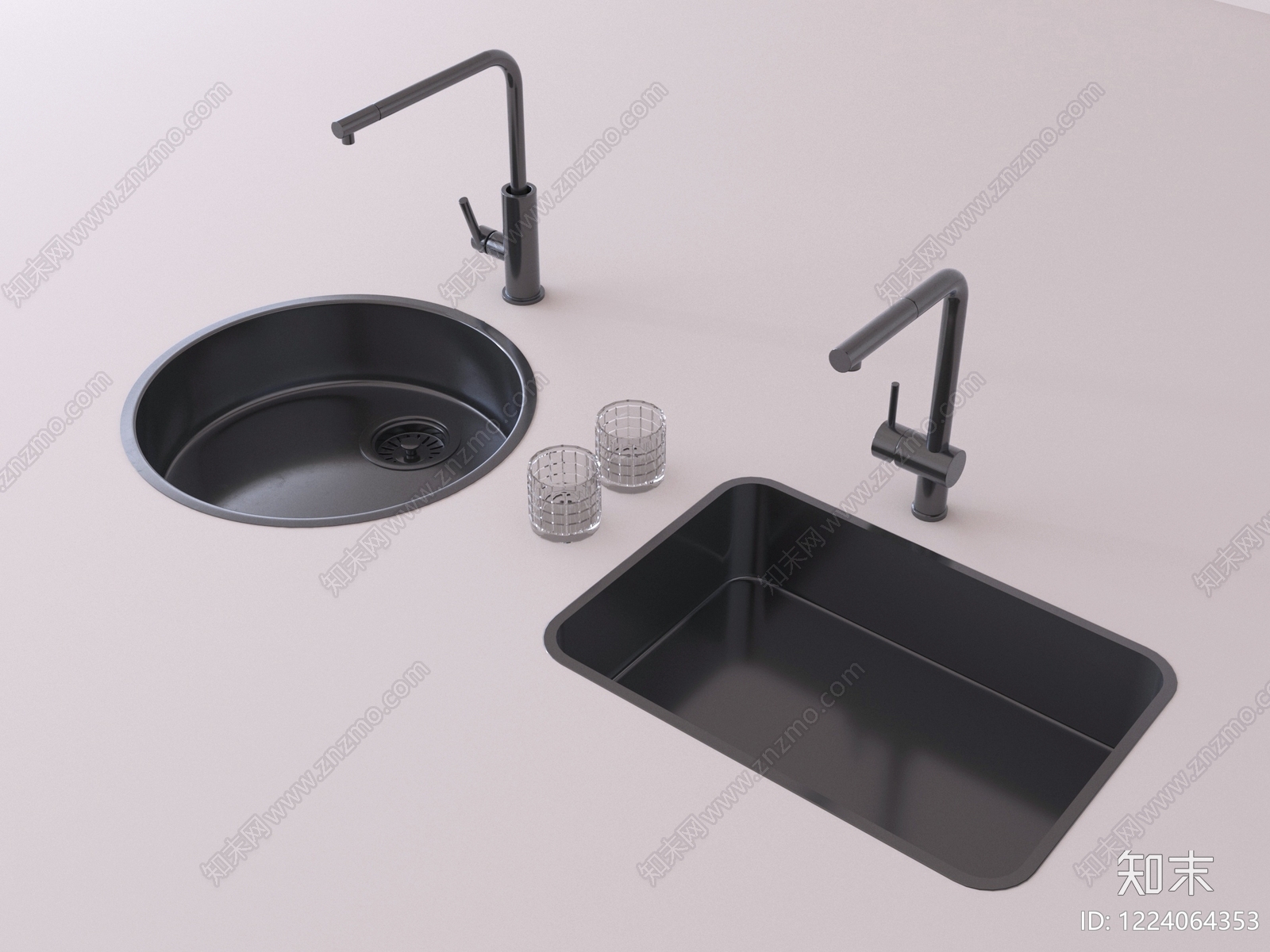 极简水槽3D模型下载【ID:1224064353】