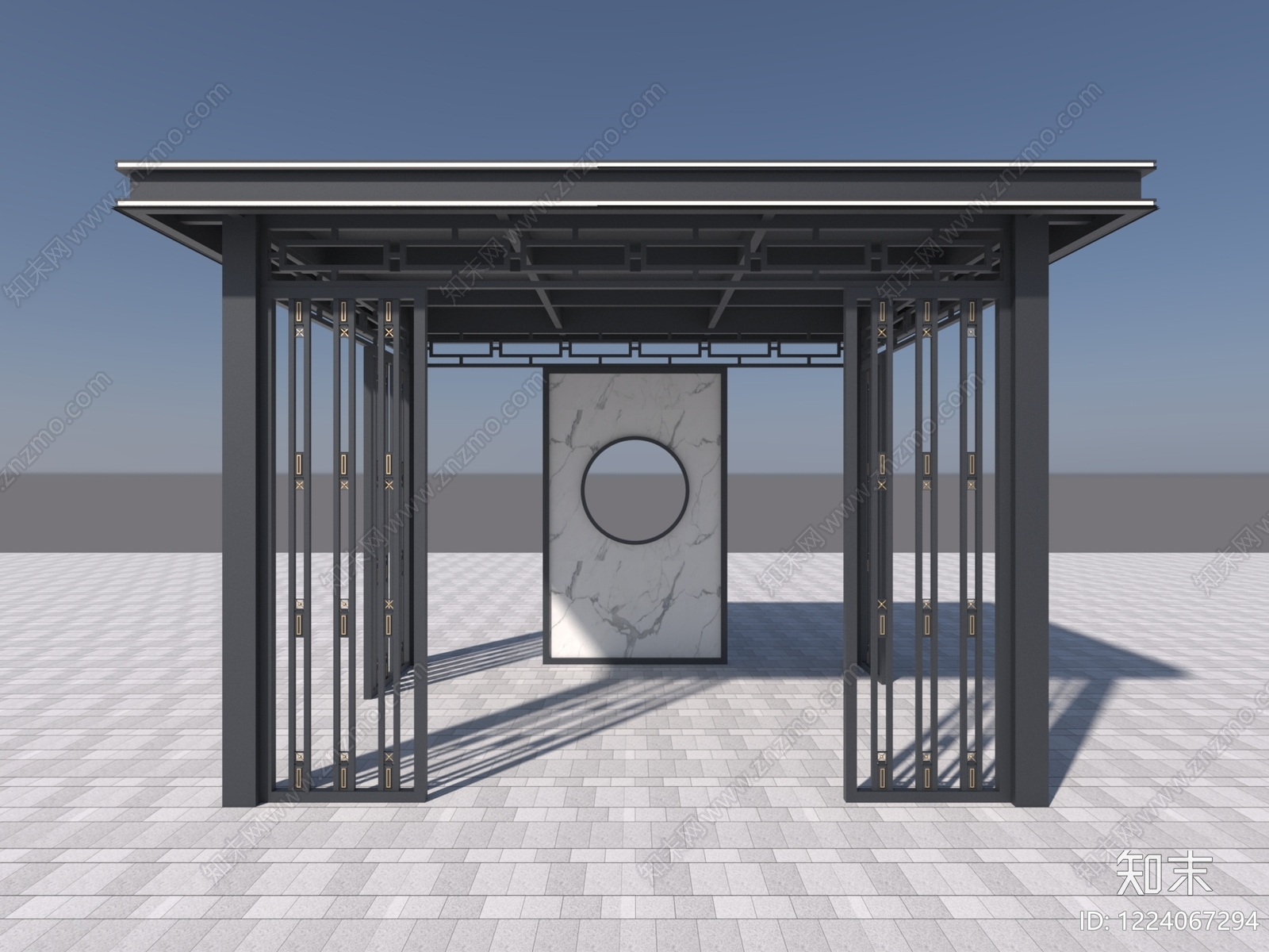 新中式景观亭3D模型下载【ID:1224067294】