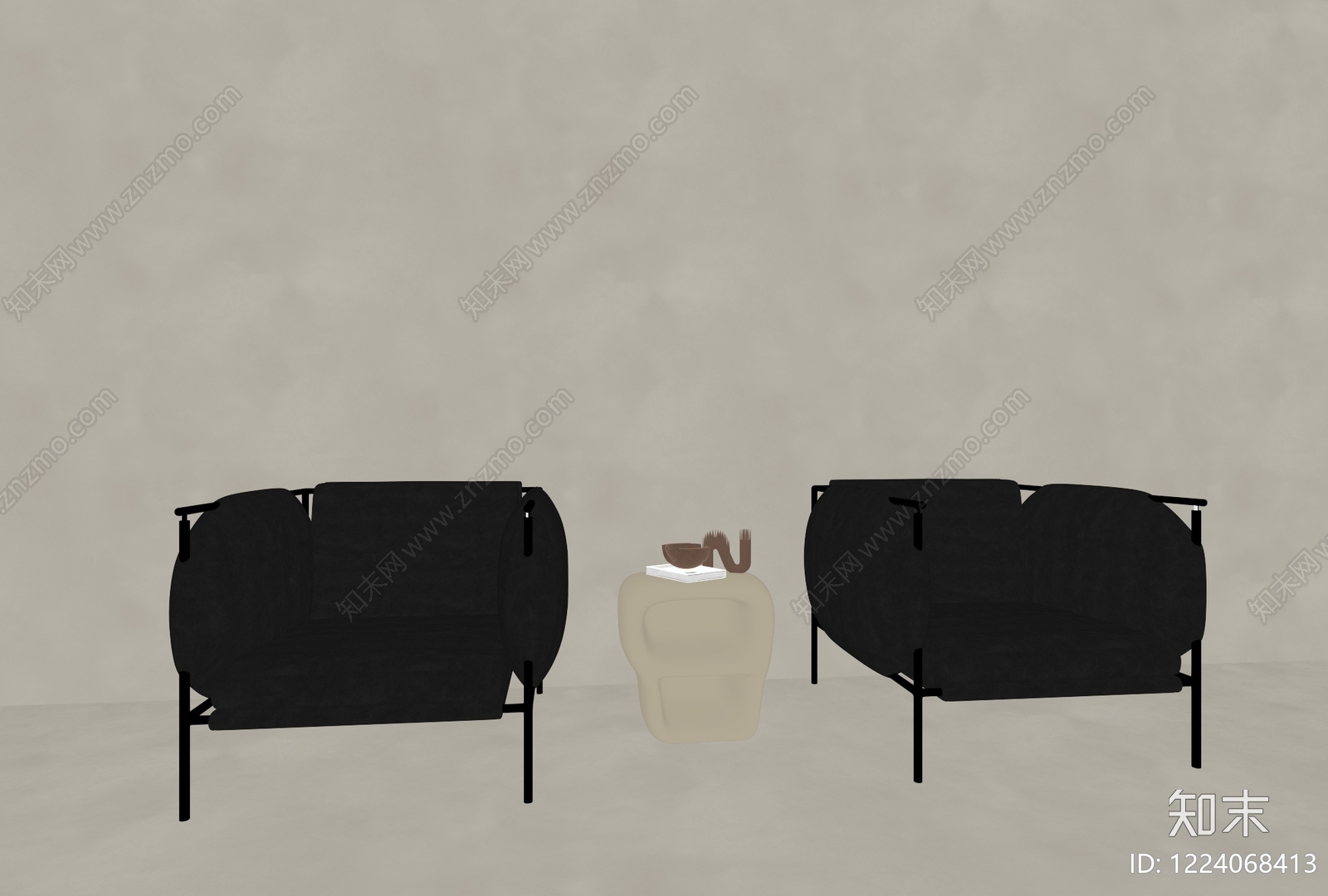 包豪斯单人沙发3D模型下载【ID:1224068413】