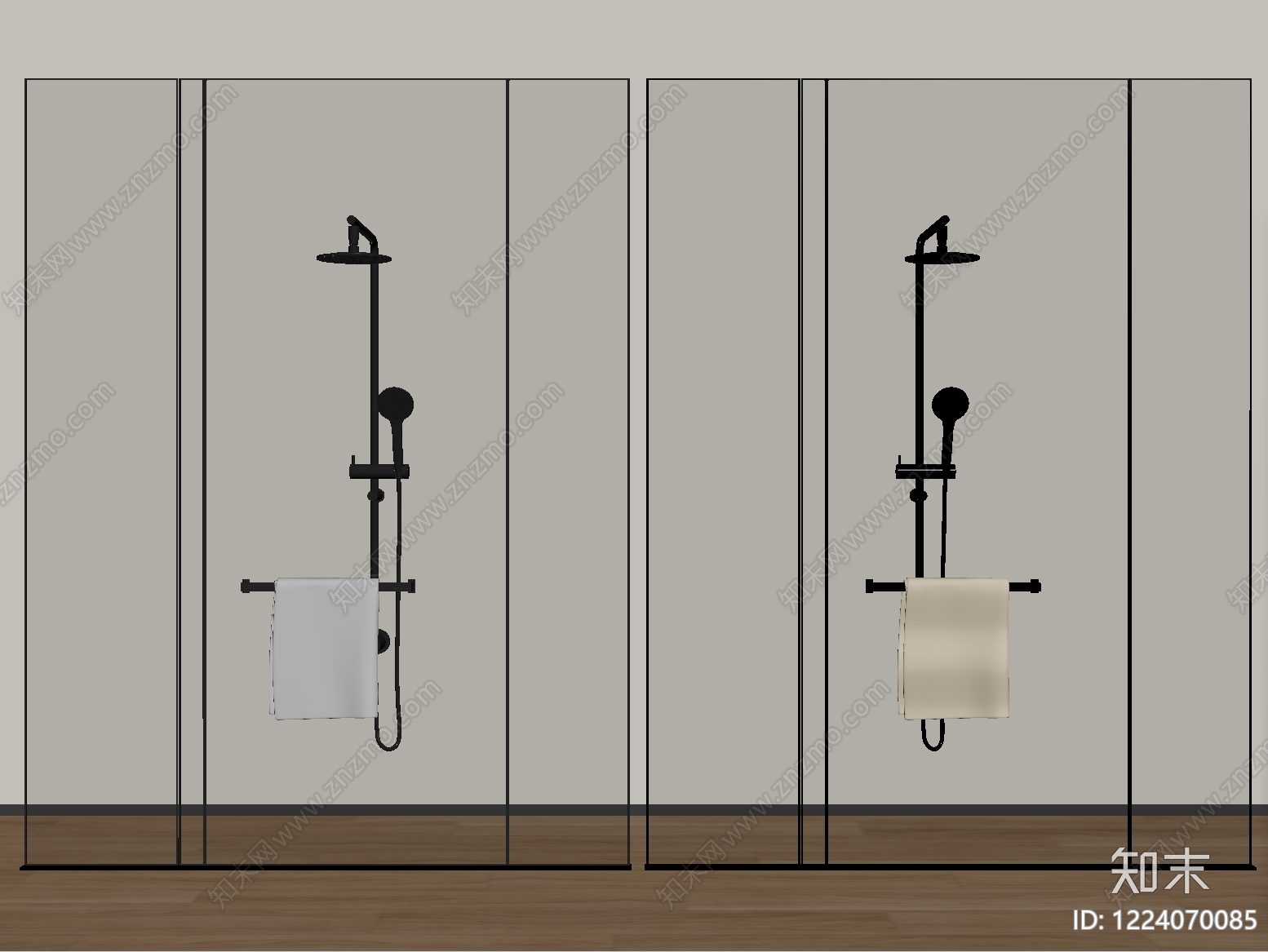 极简淋浴间SU模型下载【ID:1224070085】