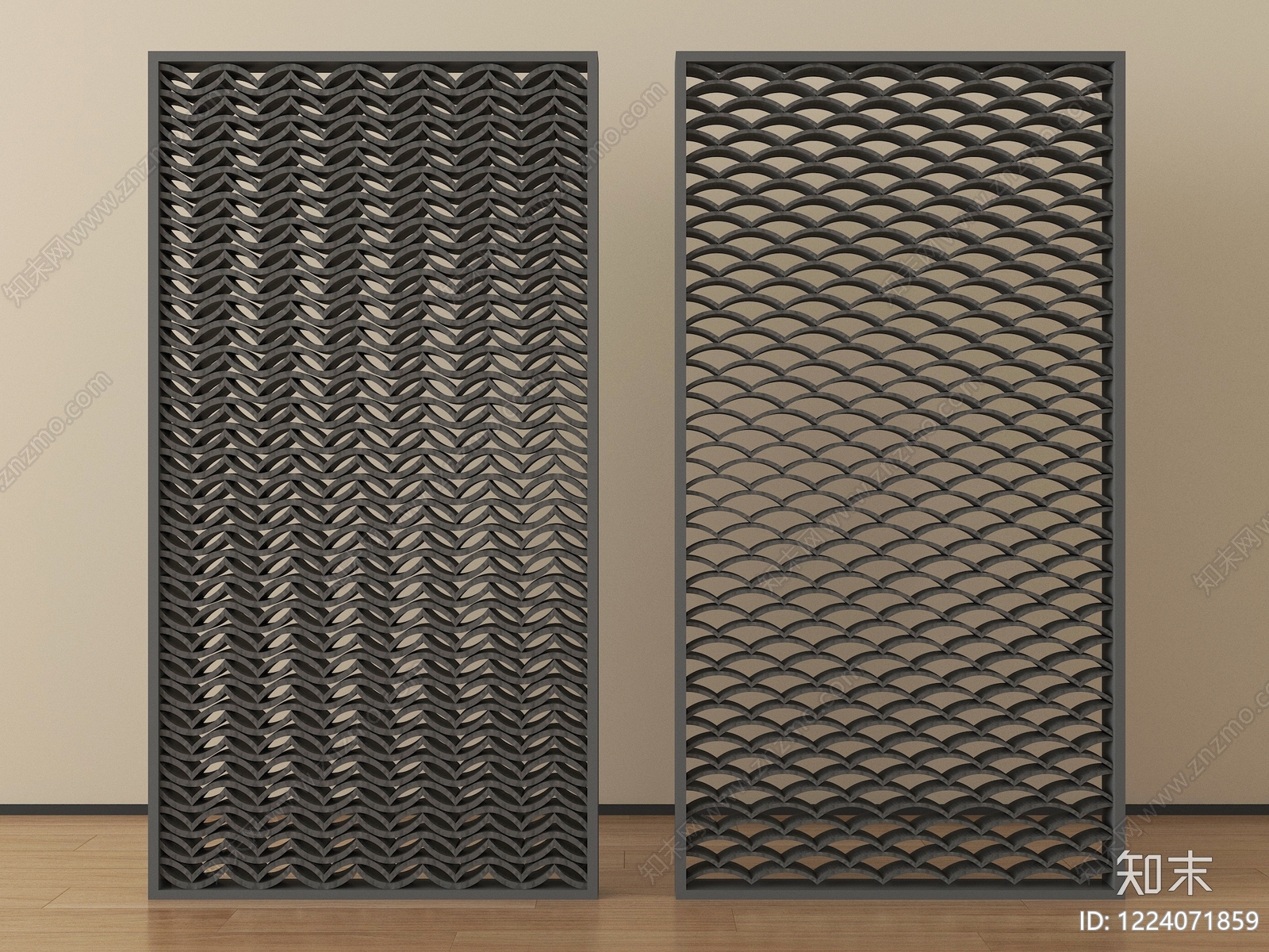 新中式隔断3D模型下载【ID:1224071859】