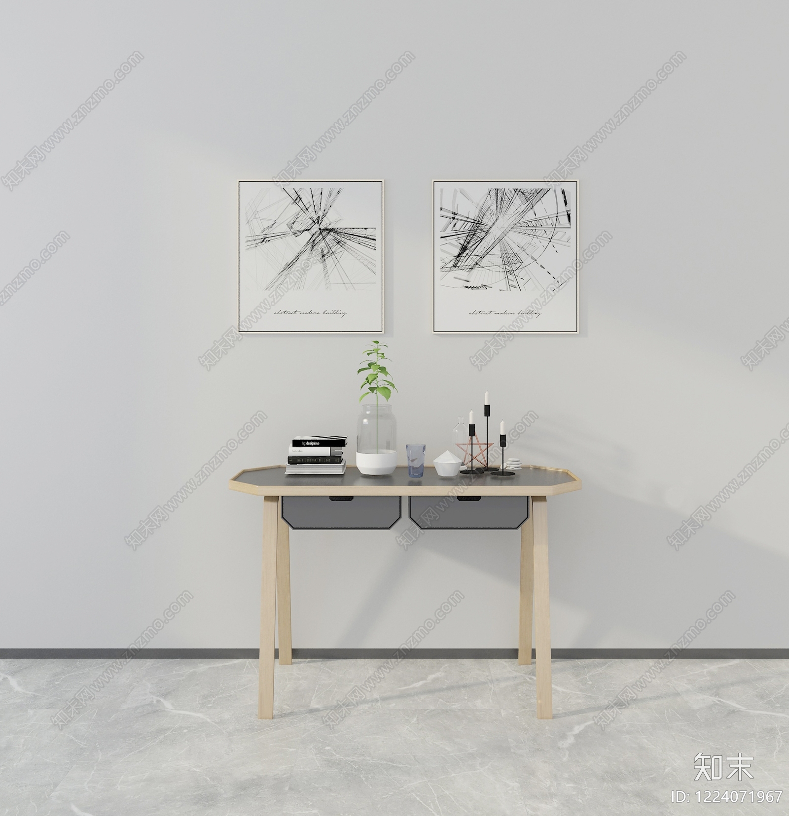 现代简约其他柜子3D模型下载【ID:1224071967】
