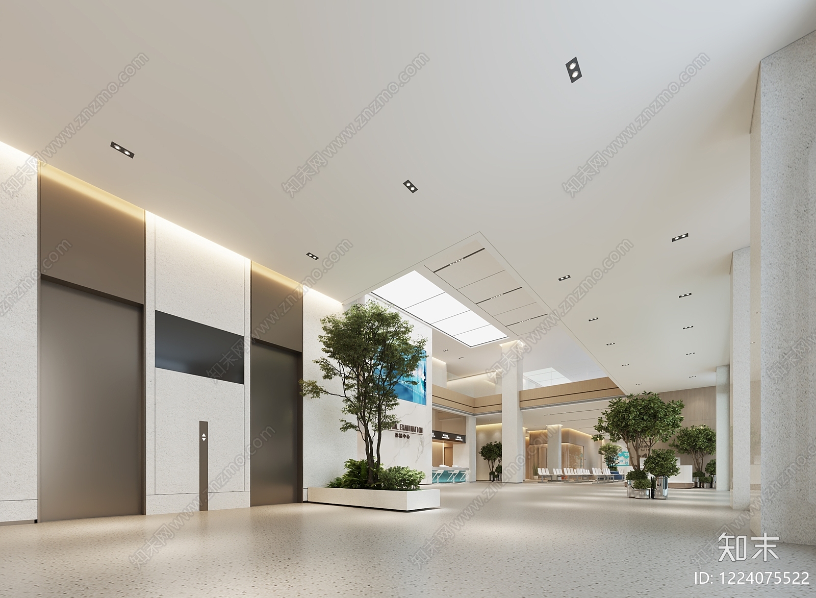 现代简约医院3D模型下载【ID:1224075522】