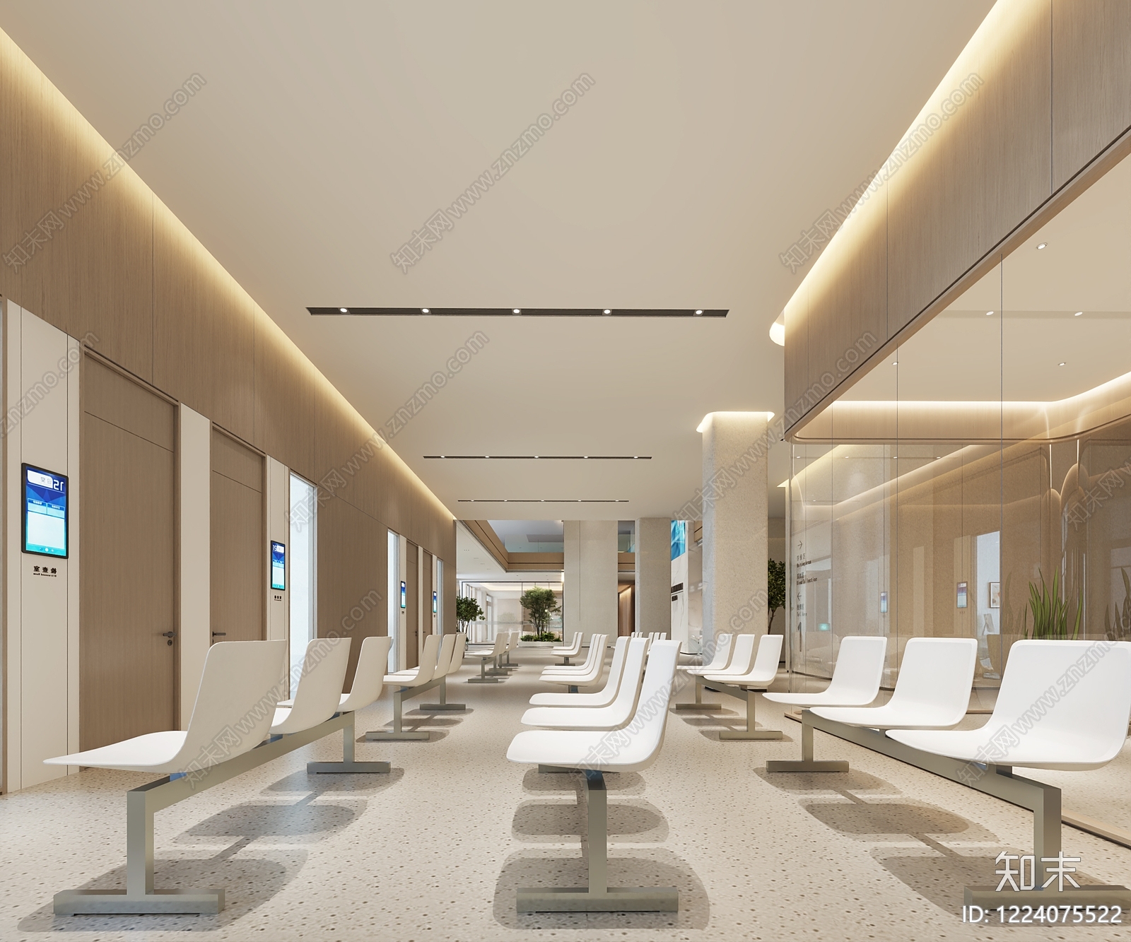 现代简约医院3D模型下载【ID:1224075522】