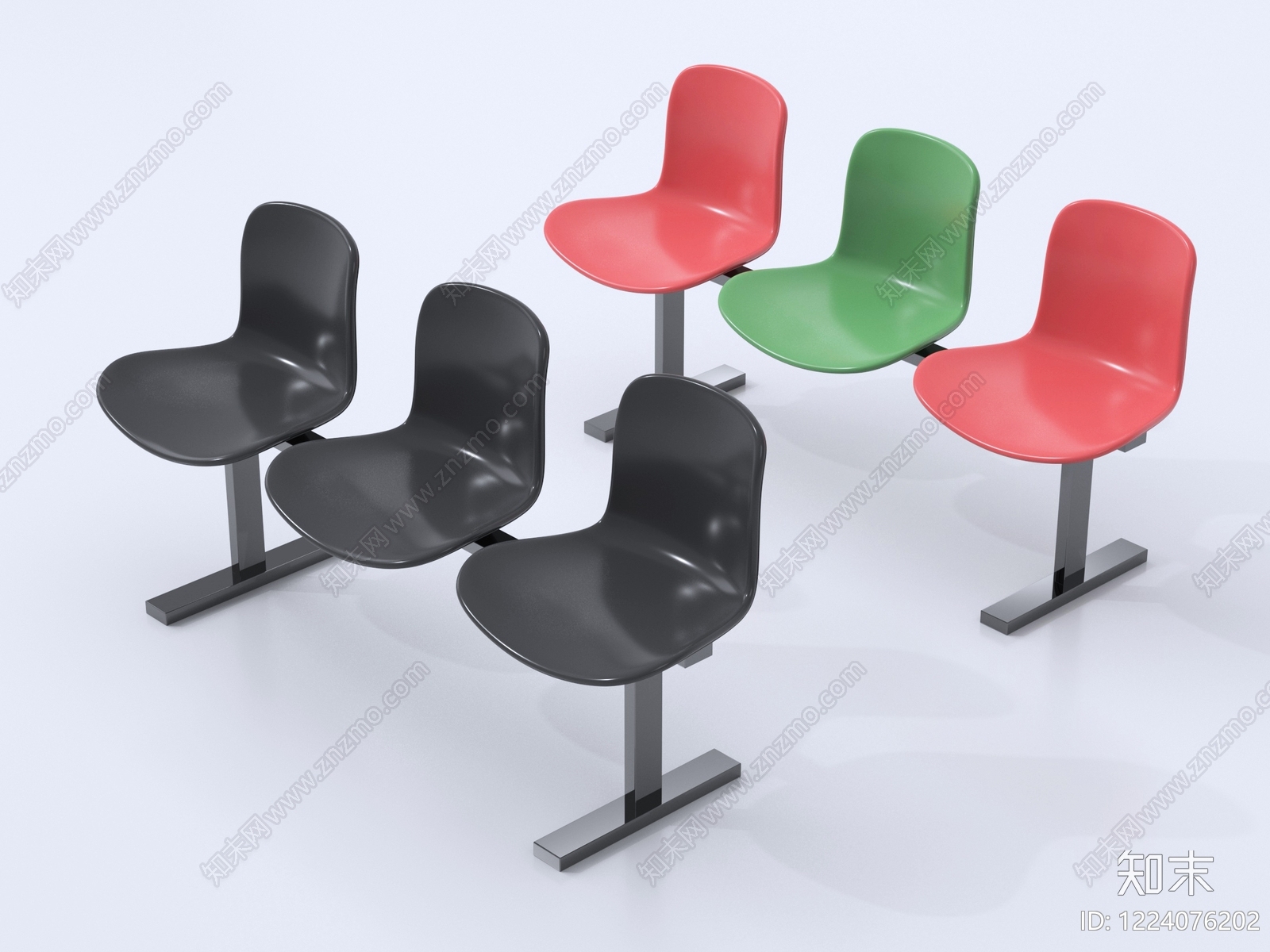 现代简约办公椅3D模型下载【ID:1224076202】