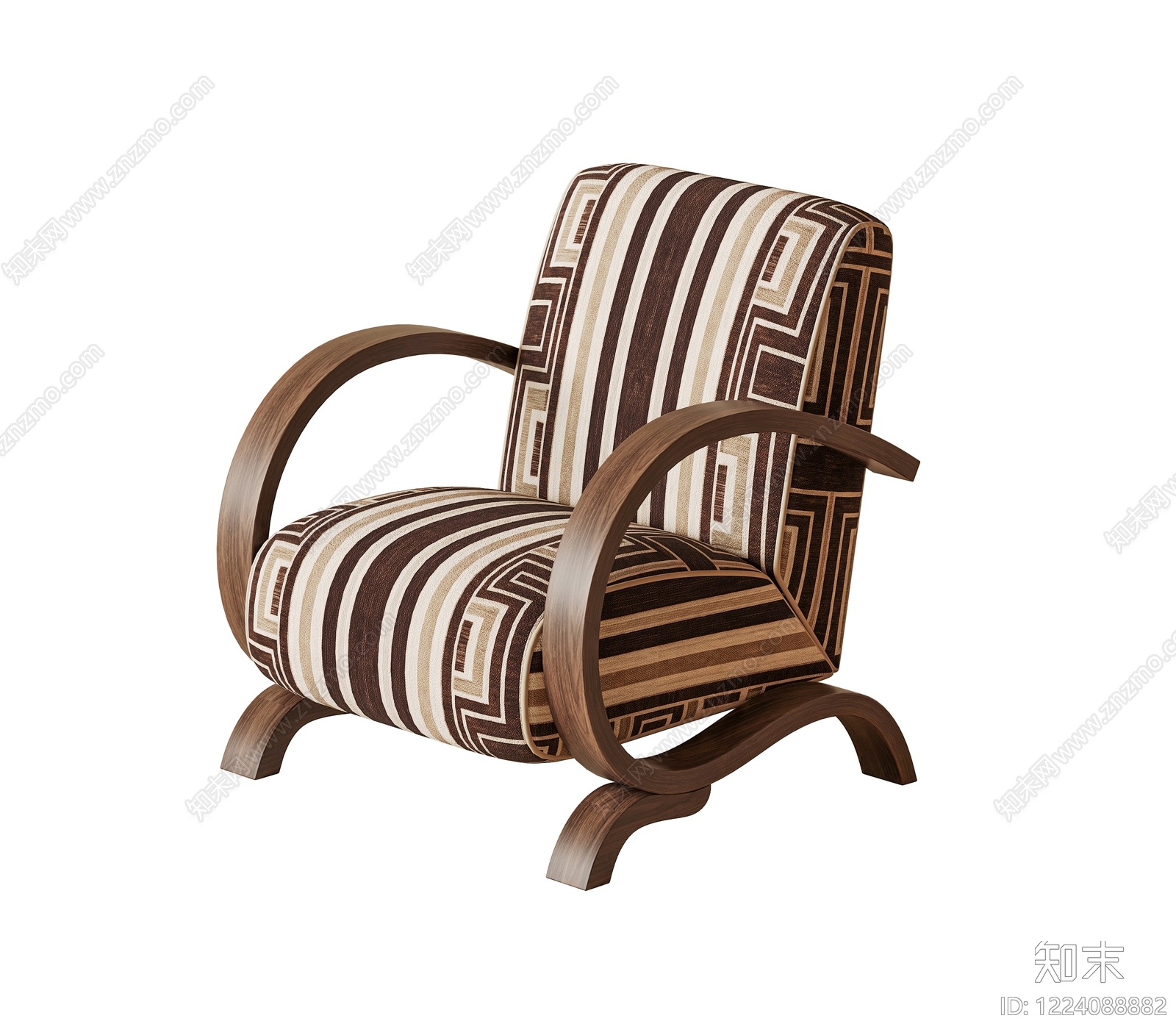 中古风休闲椅3D模型下载【ID:1224088882】