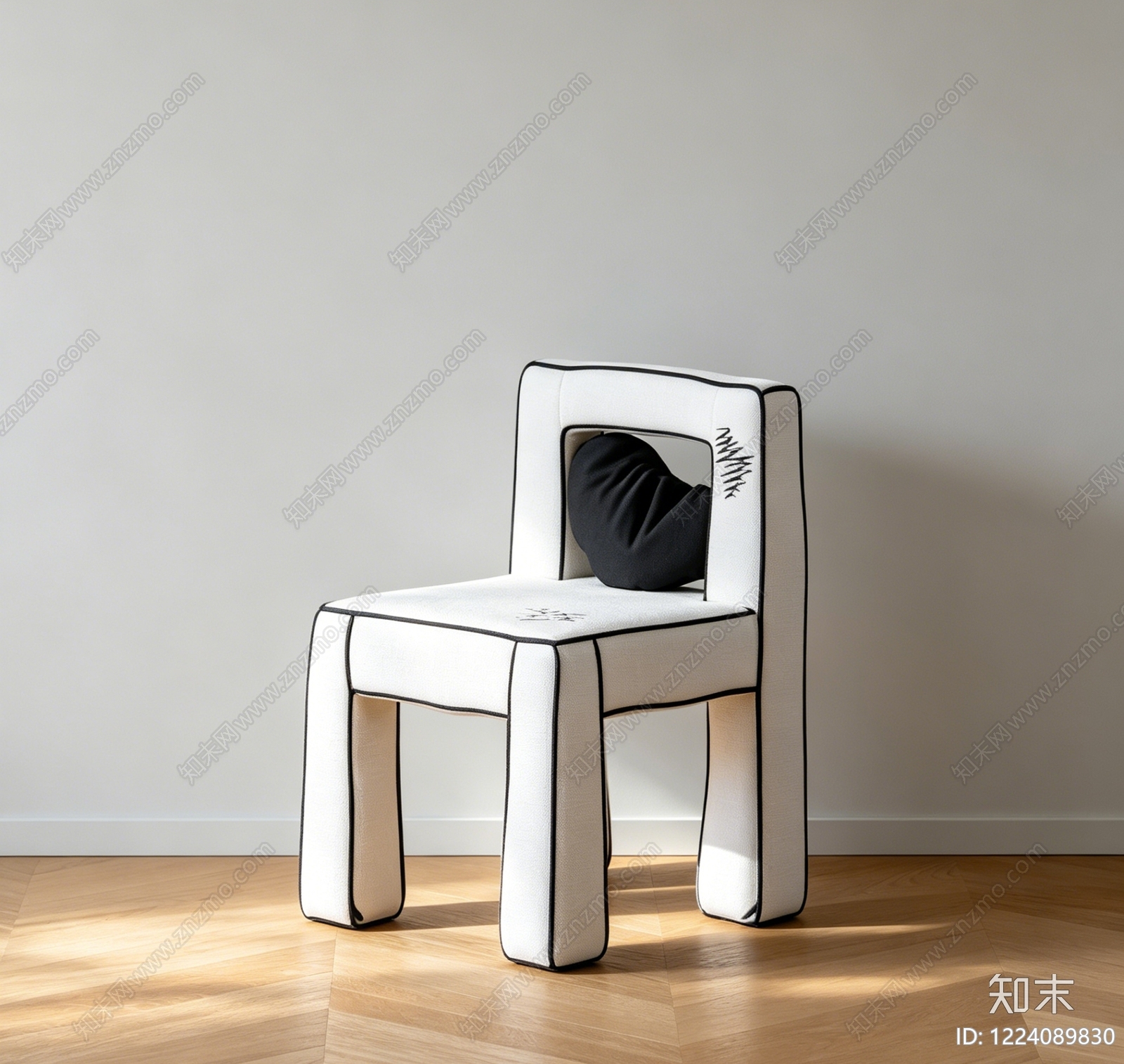 极简餐椅3D模型下载【ID:1224089830】