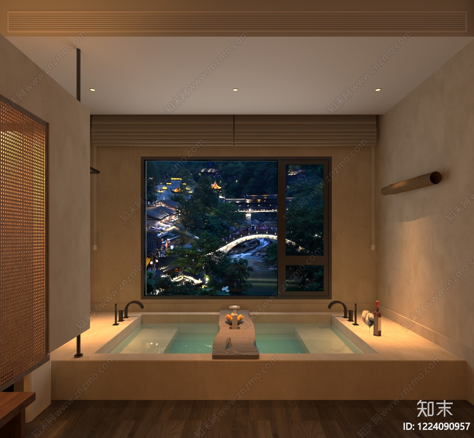 侘寂民宿客房SU模型下载【ID:1224090957】
