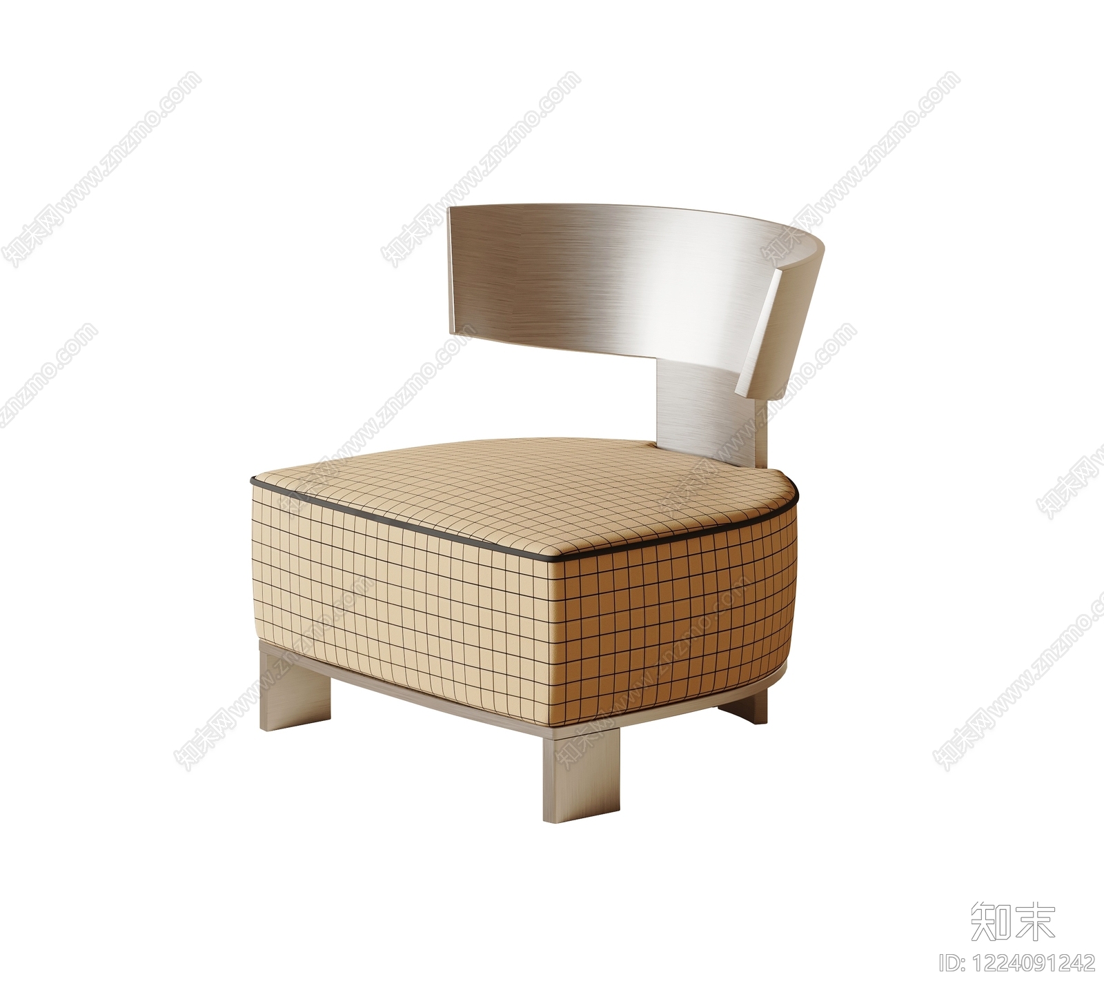 意式极简休闲椅3D模型下载【ID:1224091242】