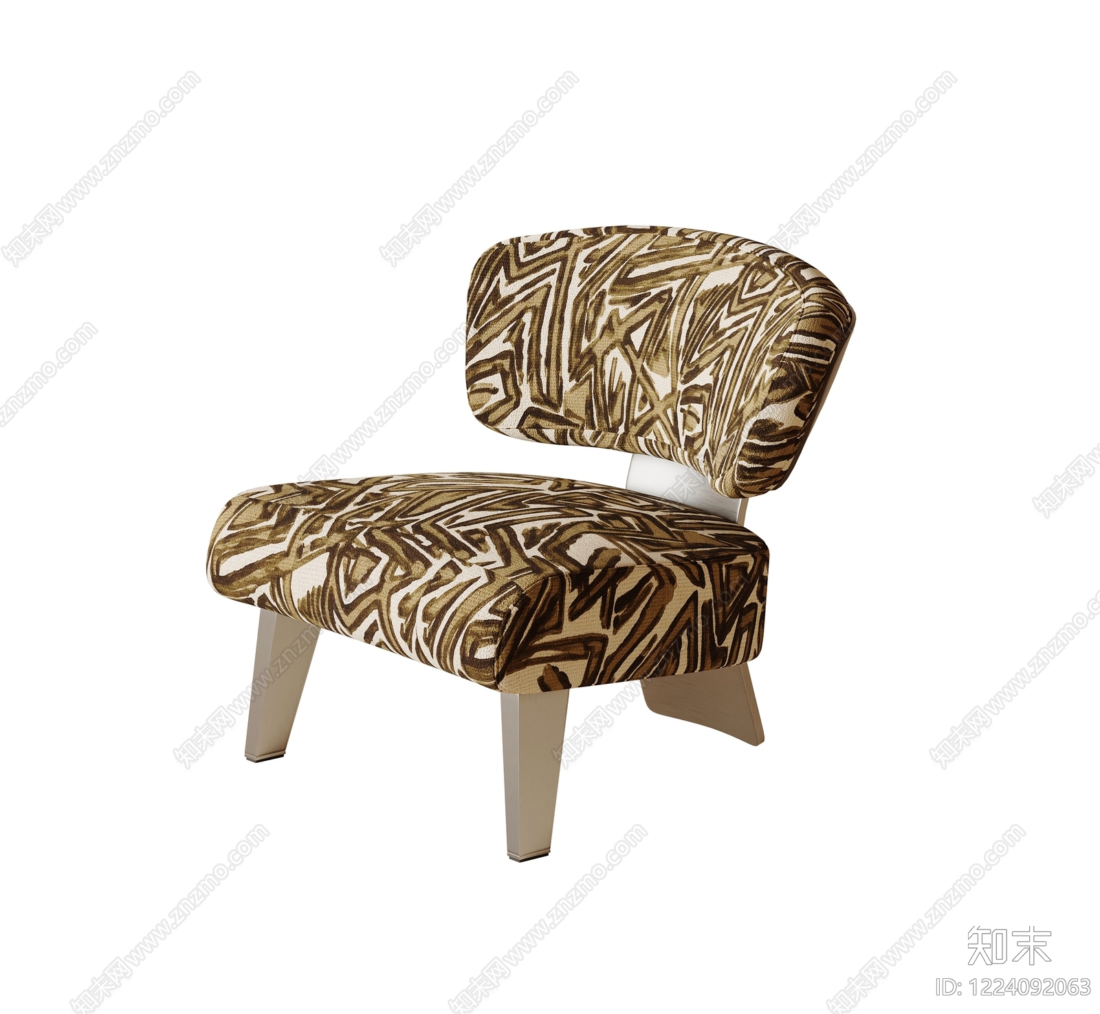 中古风休闲椅3D模型下载【ID:1224092063】