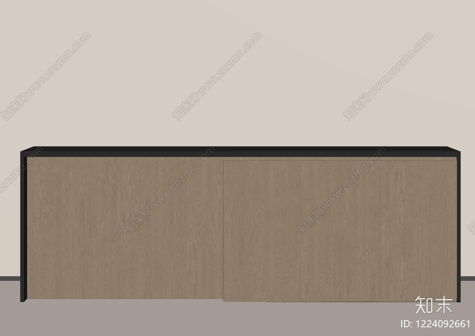 极简电视柜SU模型下载【ID:1224092661】