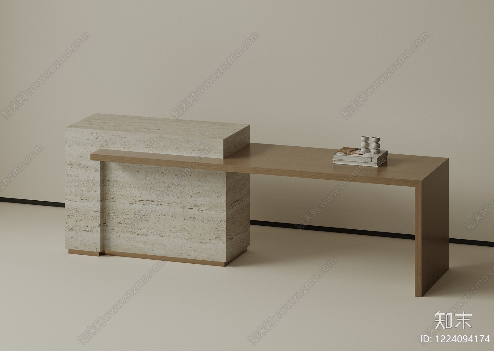 意式极简吧台3D模型下载【ID:1224094174】