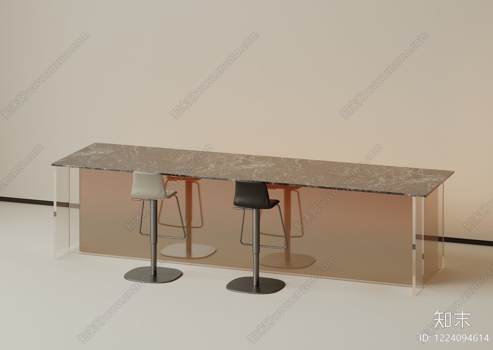意式极简吧台3D模型下载【ID:1224094614】