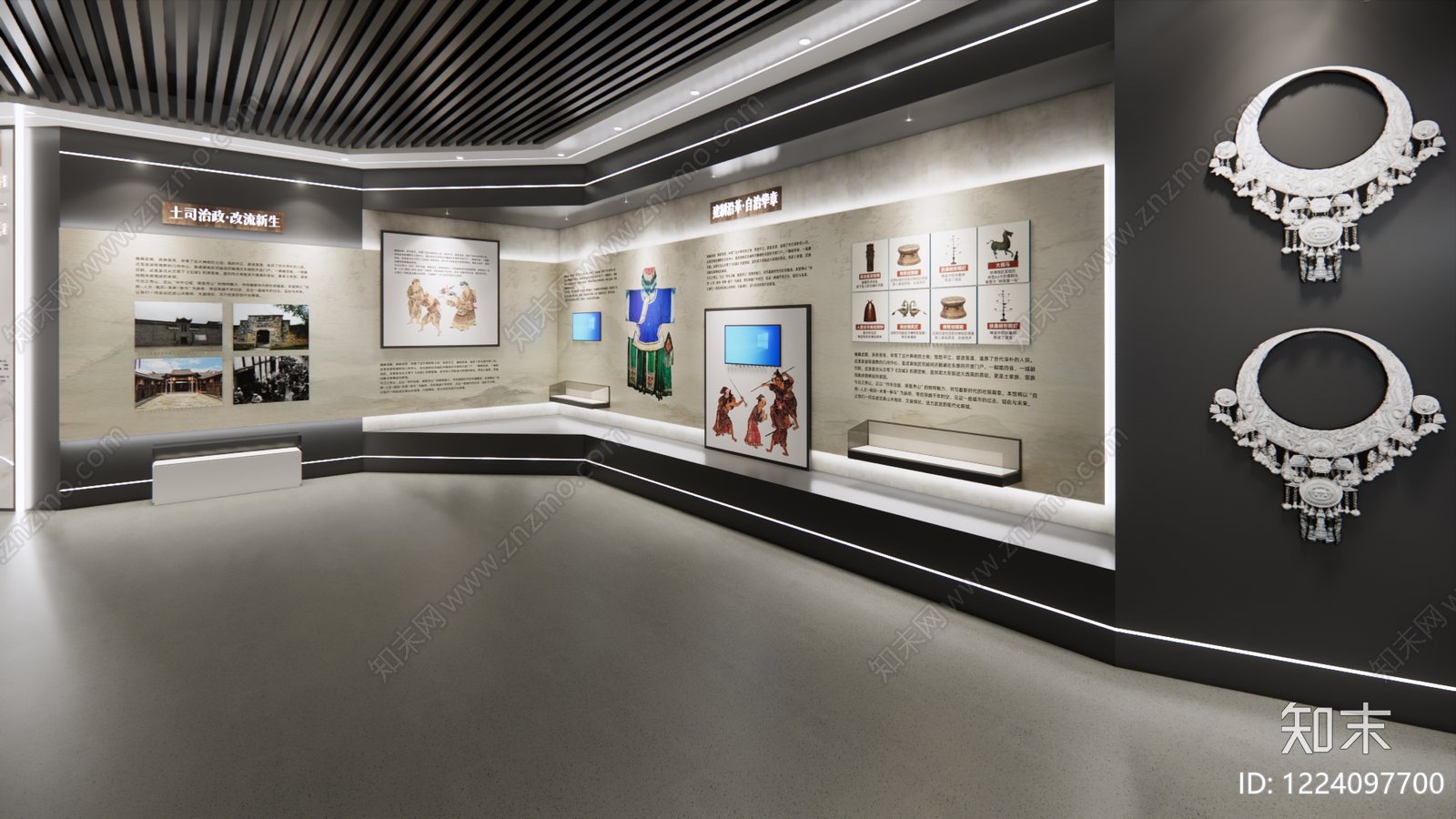 现代简约城市展厅SU模型下载【ID:1224097700】