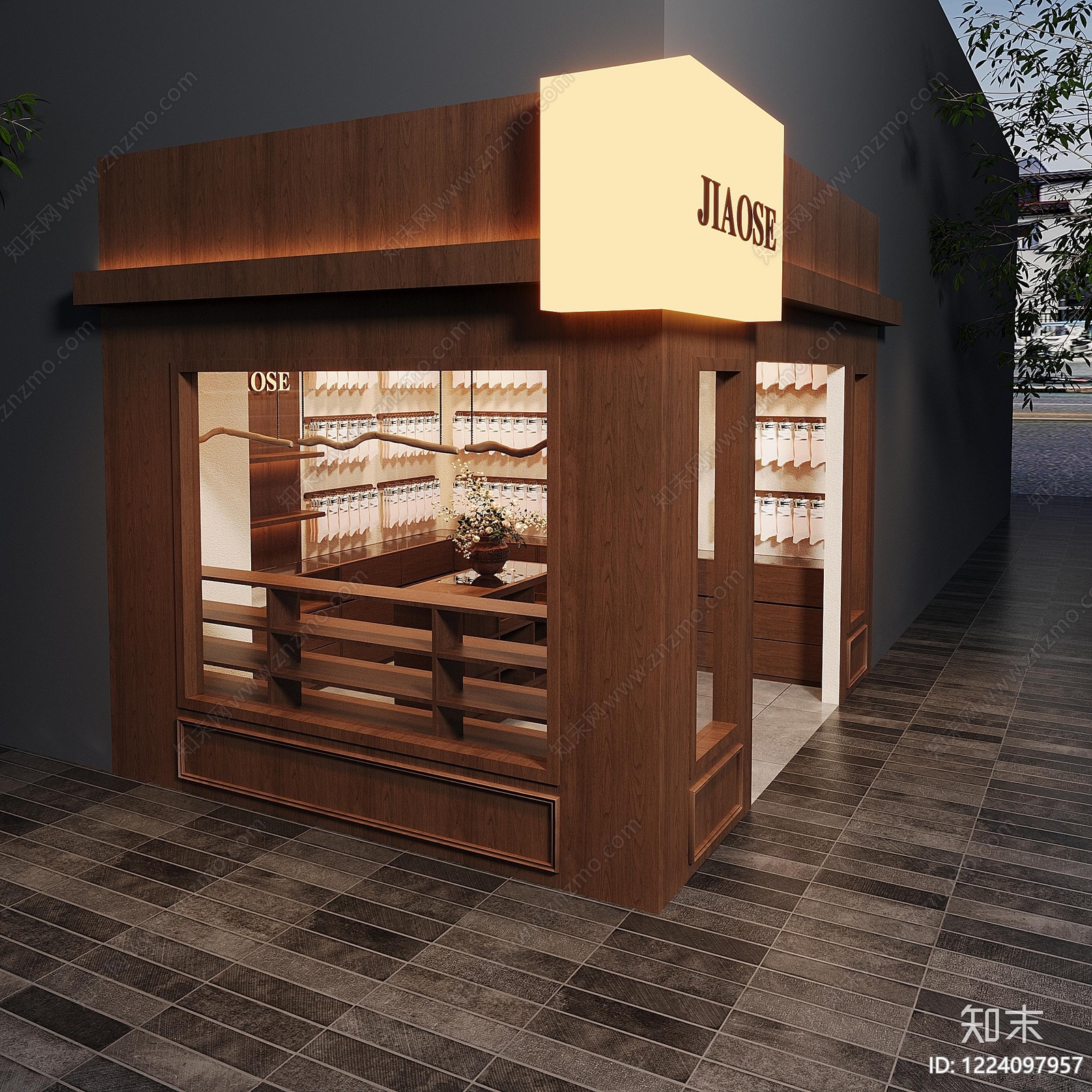 中古风服装店3D模型下载【ID:1224097957】