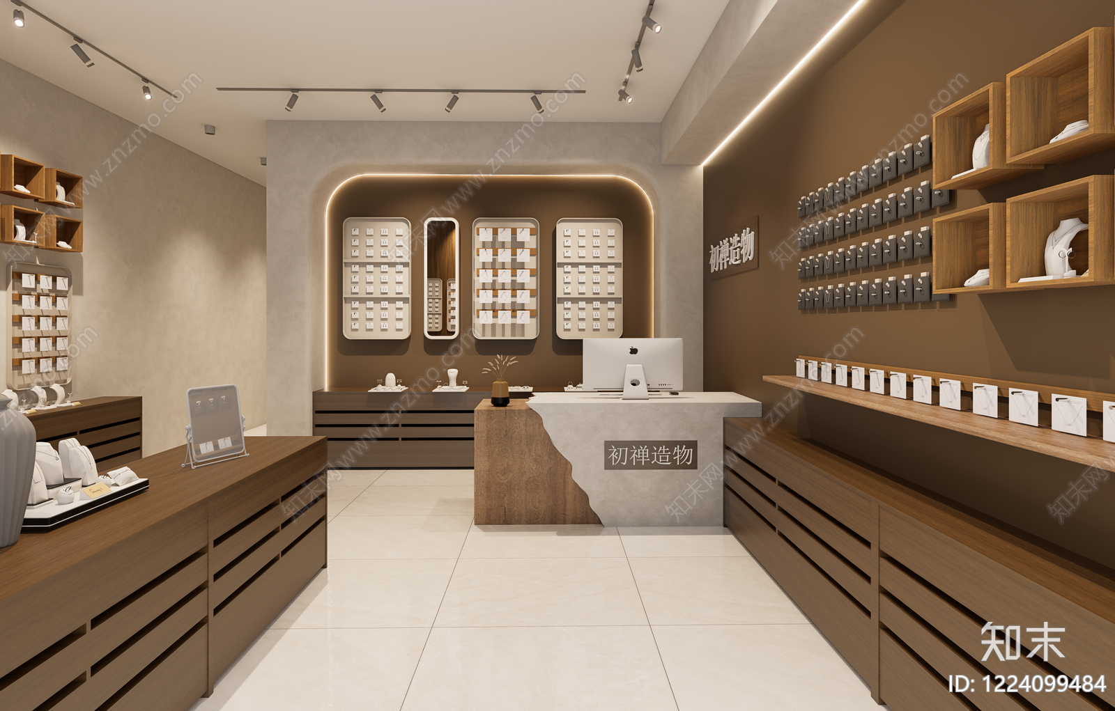 禅意珠宝店SU模型草图