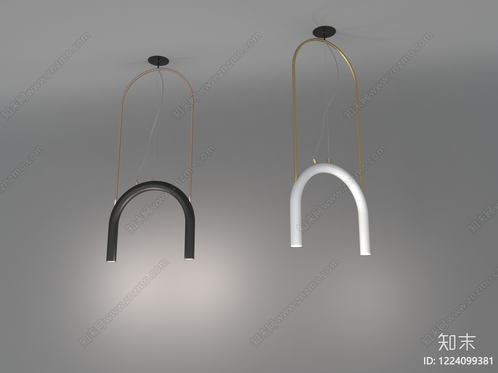 极简艺术吊灯3D模型下载【ID:1224099381】
