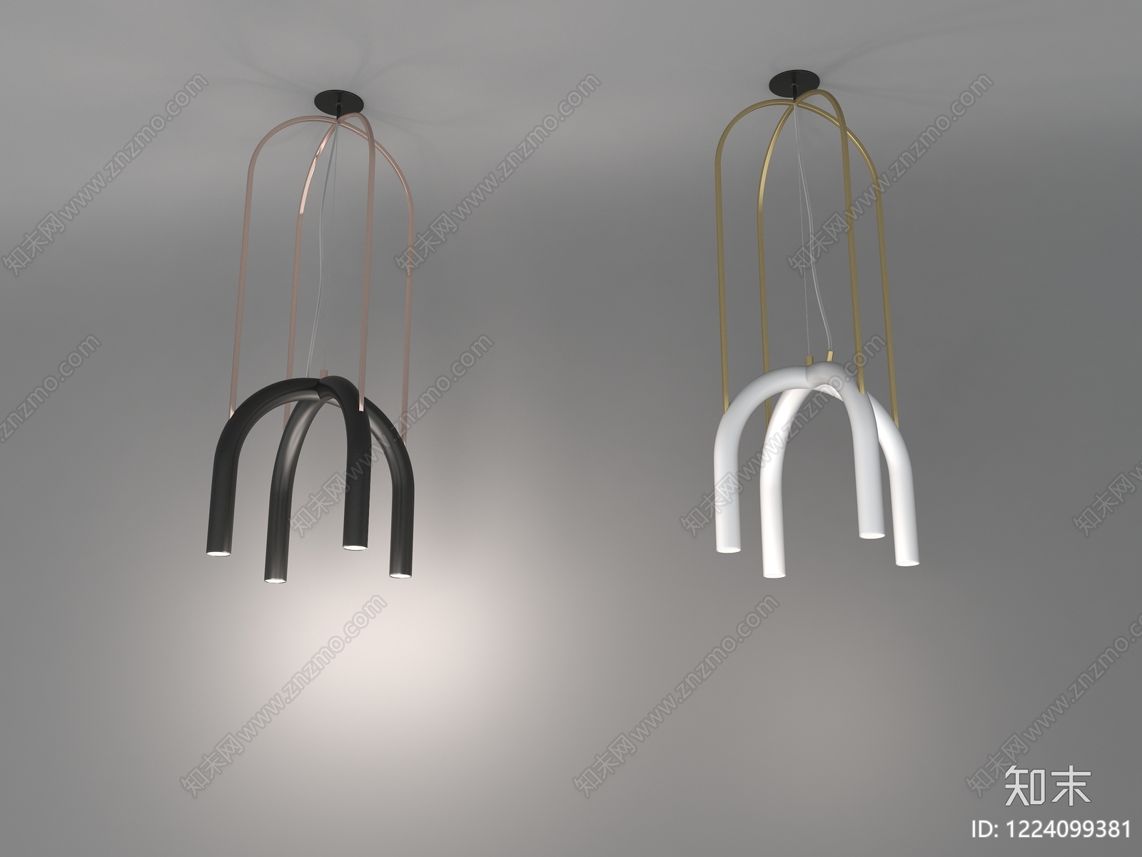 极简艺术吊灯3D模型下载【ID:1224099381】