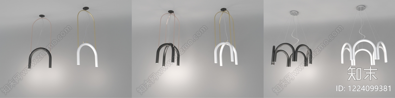 极简艺术吊灯3D模型下载【ID:1224099381】