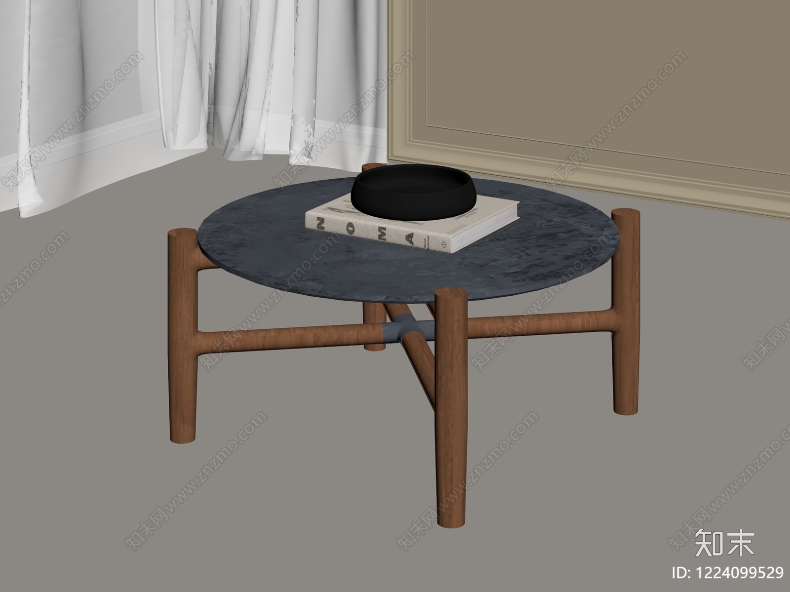侘寂茶几3D模型下载【ID:1224099529】