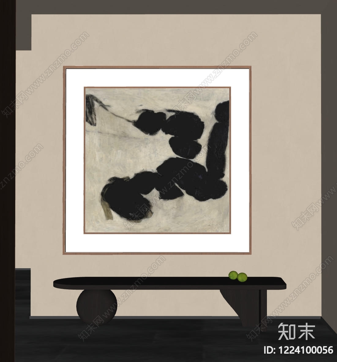 侘寂挂画SU模型下载【ID:1224100056】