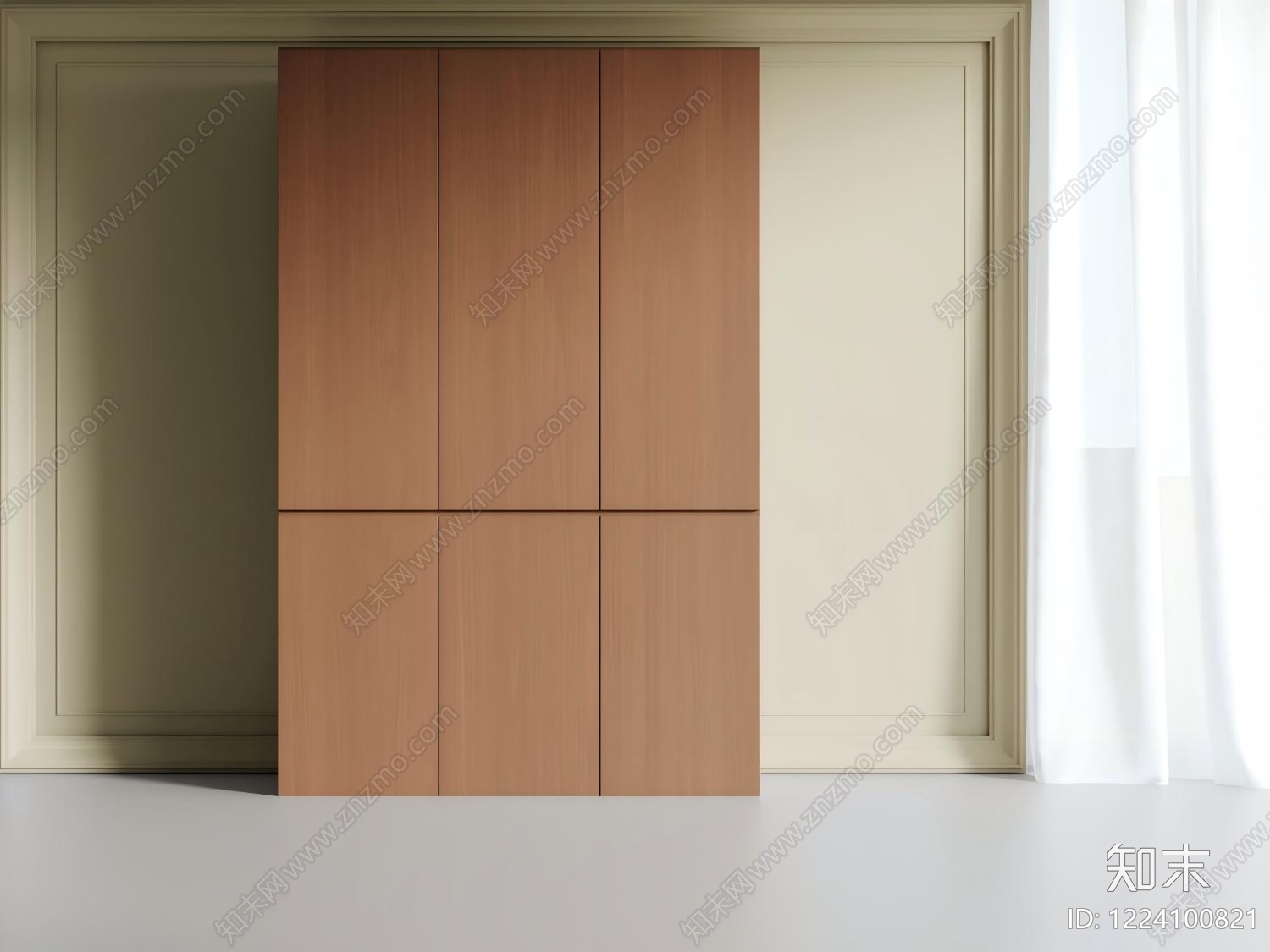 极简衣柜3D模型下载【ID:1224100821】
