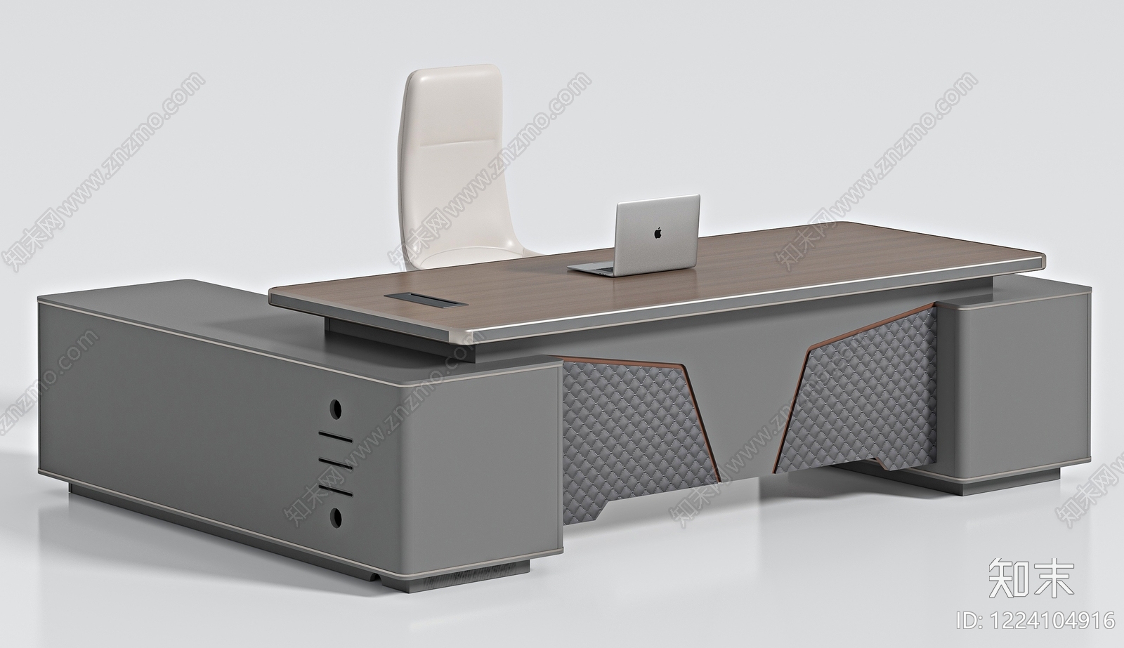轻奢办公桌椅3D模型下载【ID:1224104916】