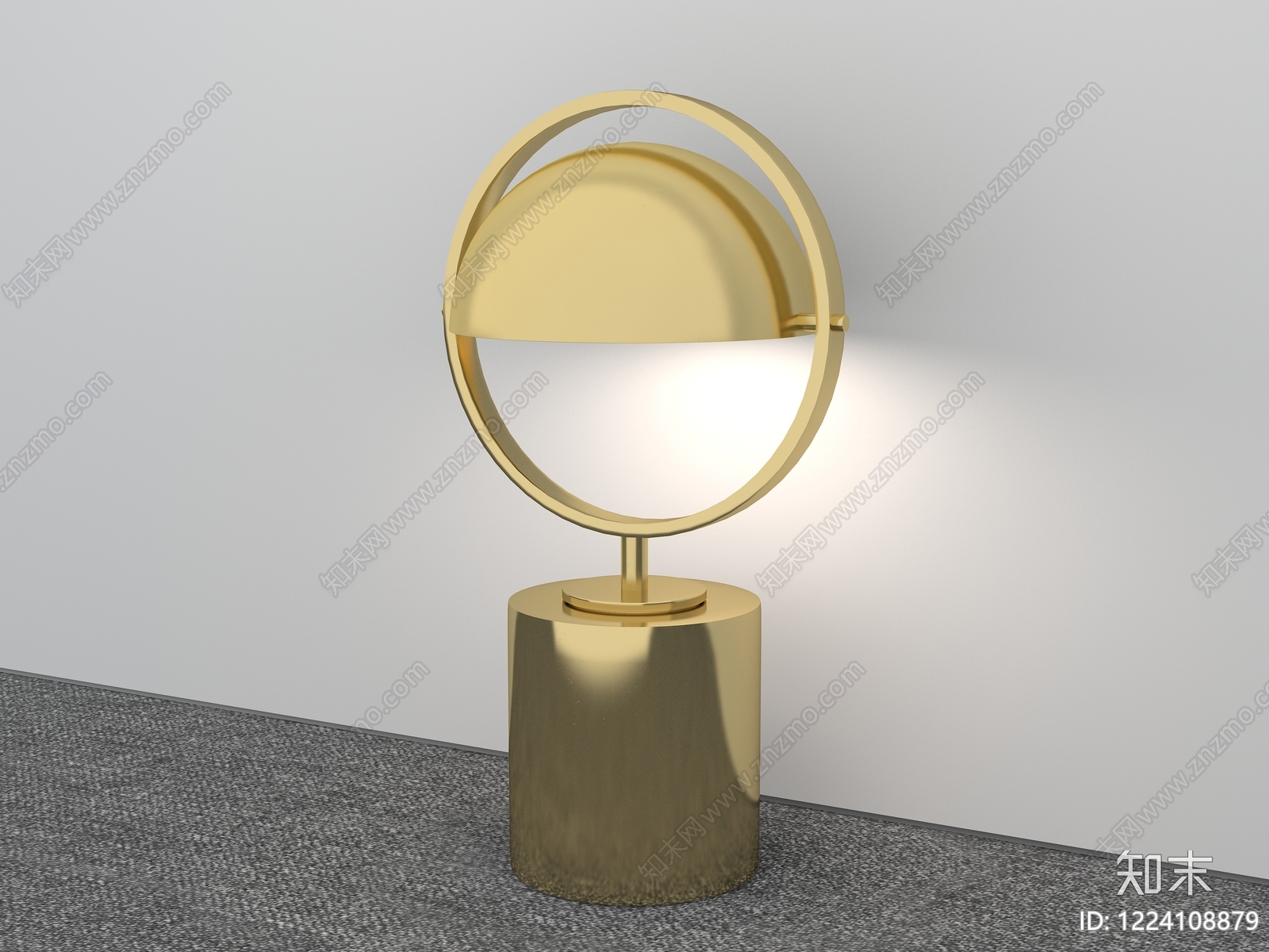轻奢落地灯3D模型下载【ID:1224108879】