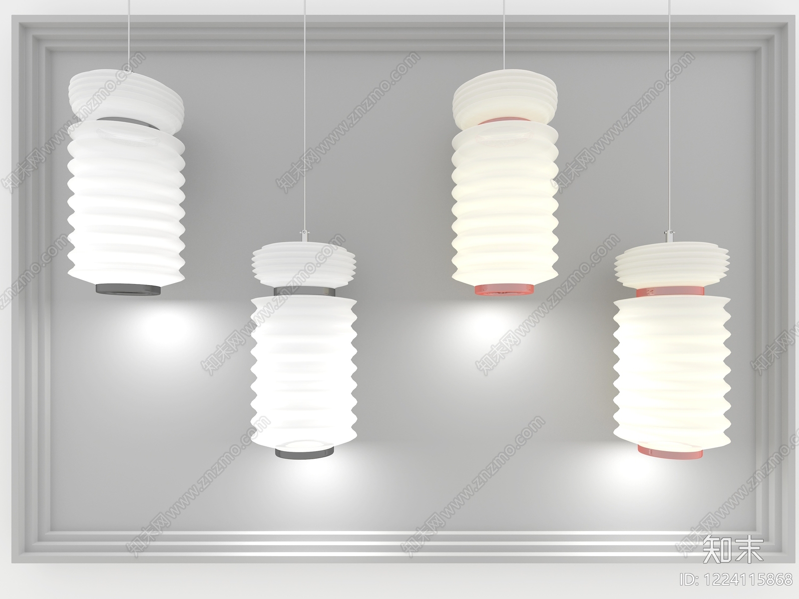 极简灯具组合3D模型下载【ID:1224115868】