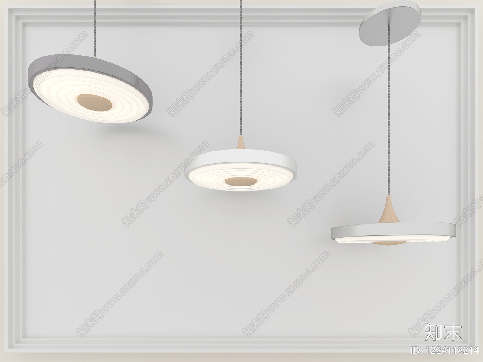 极简灯具组合3D模型下载【ID:1224118214】