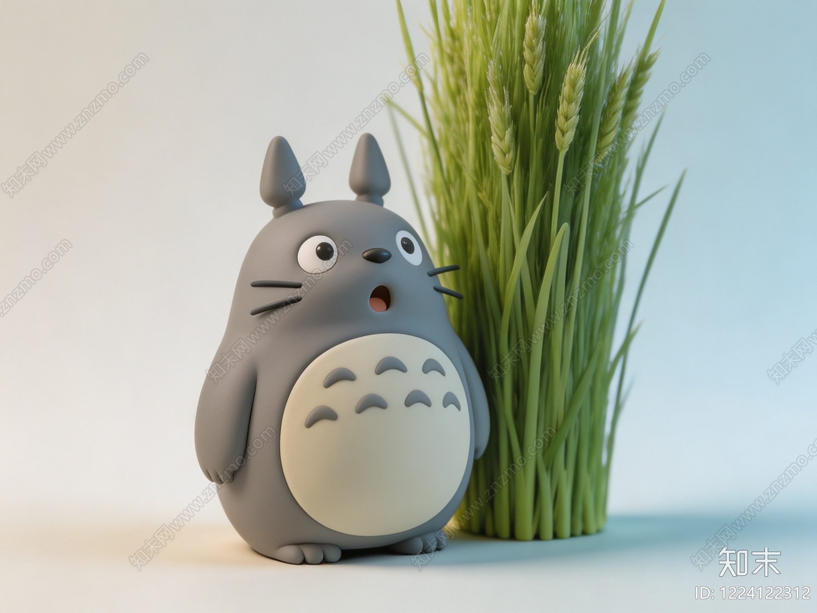 日式雕塑摆件SU模型草图