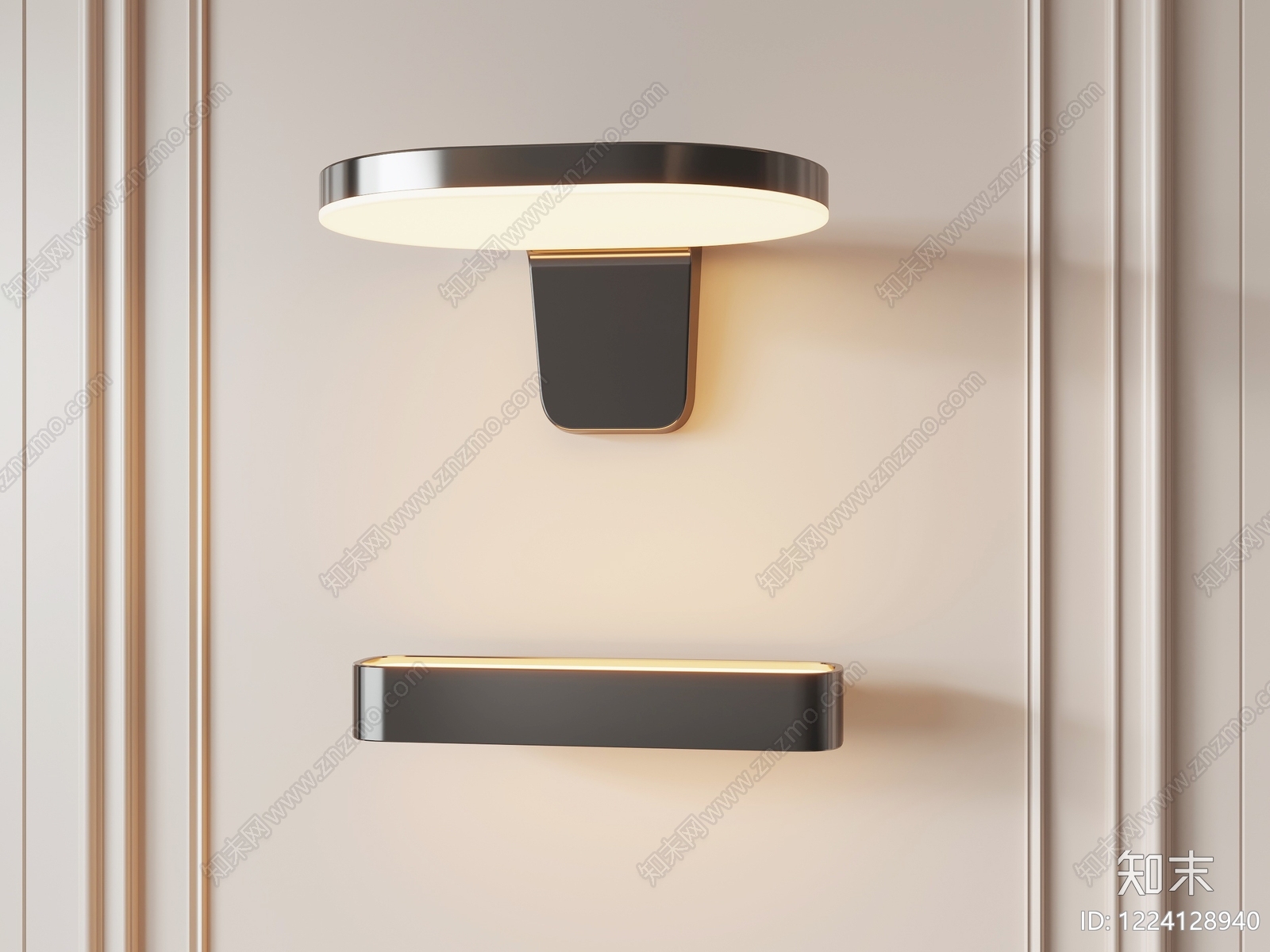 极简灯具组合3D模型下载【ID:1224128940】