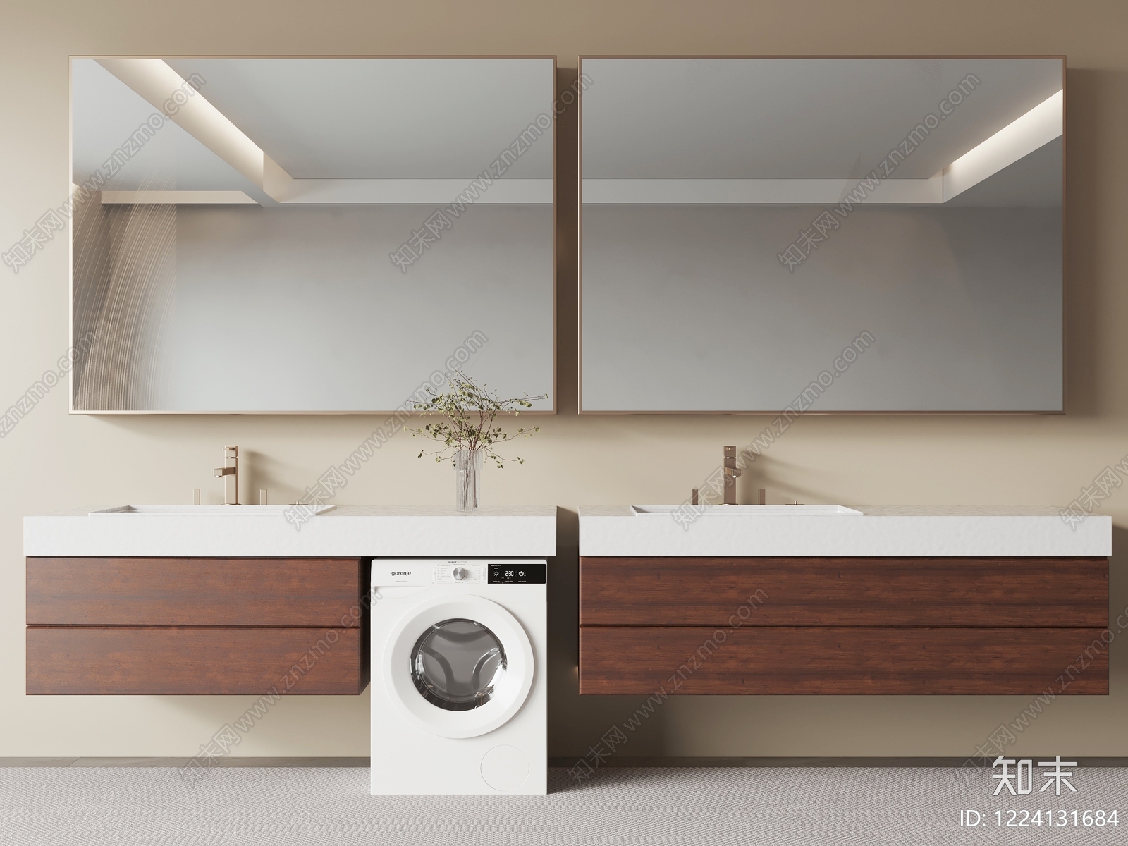 极简卫生间3D模型下载【ID:1224131684】